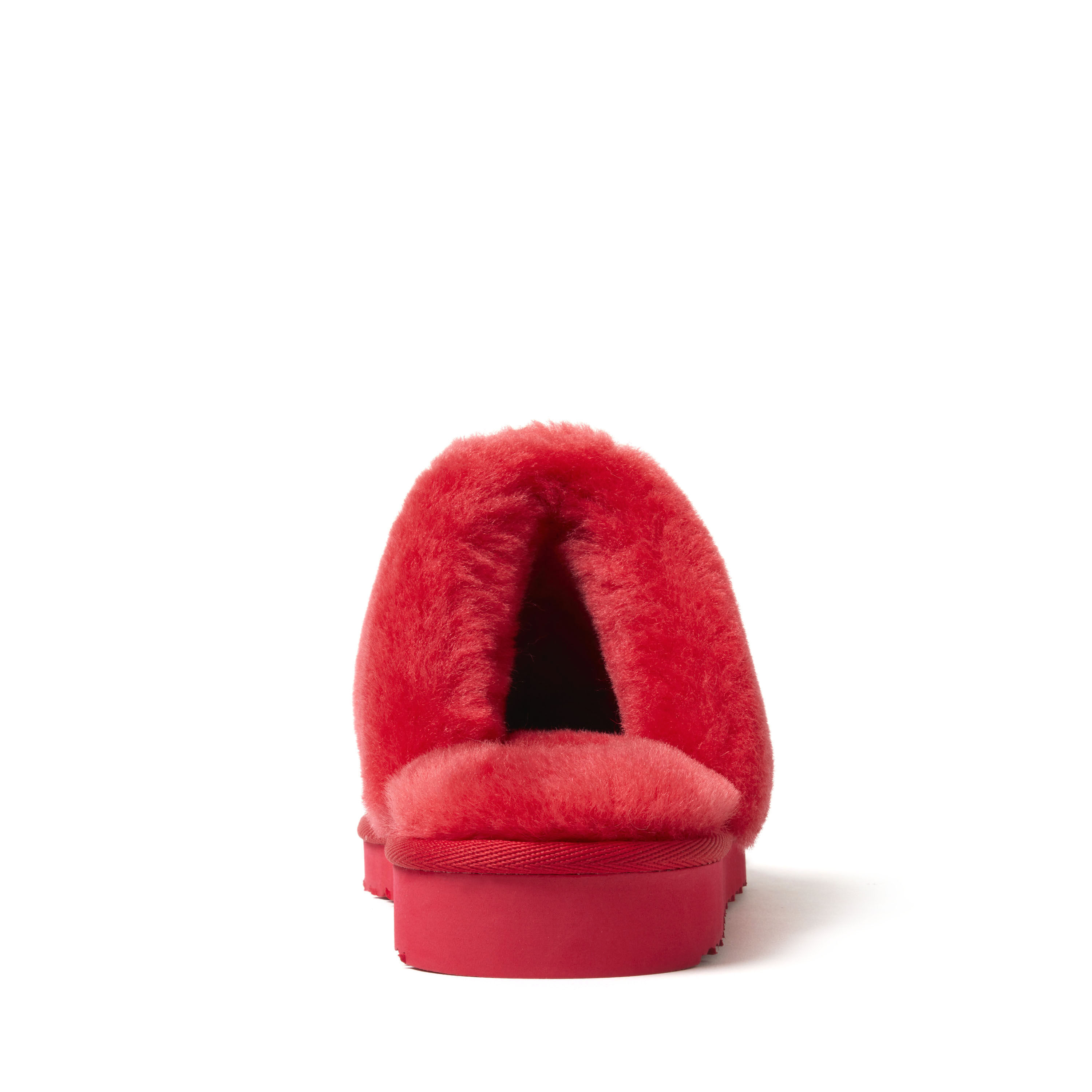 Red shearling slippers shop