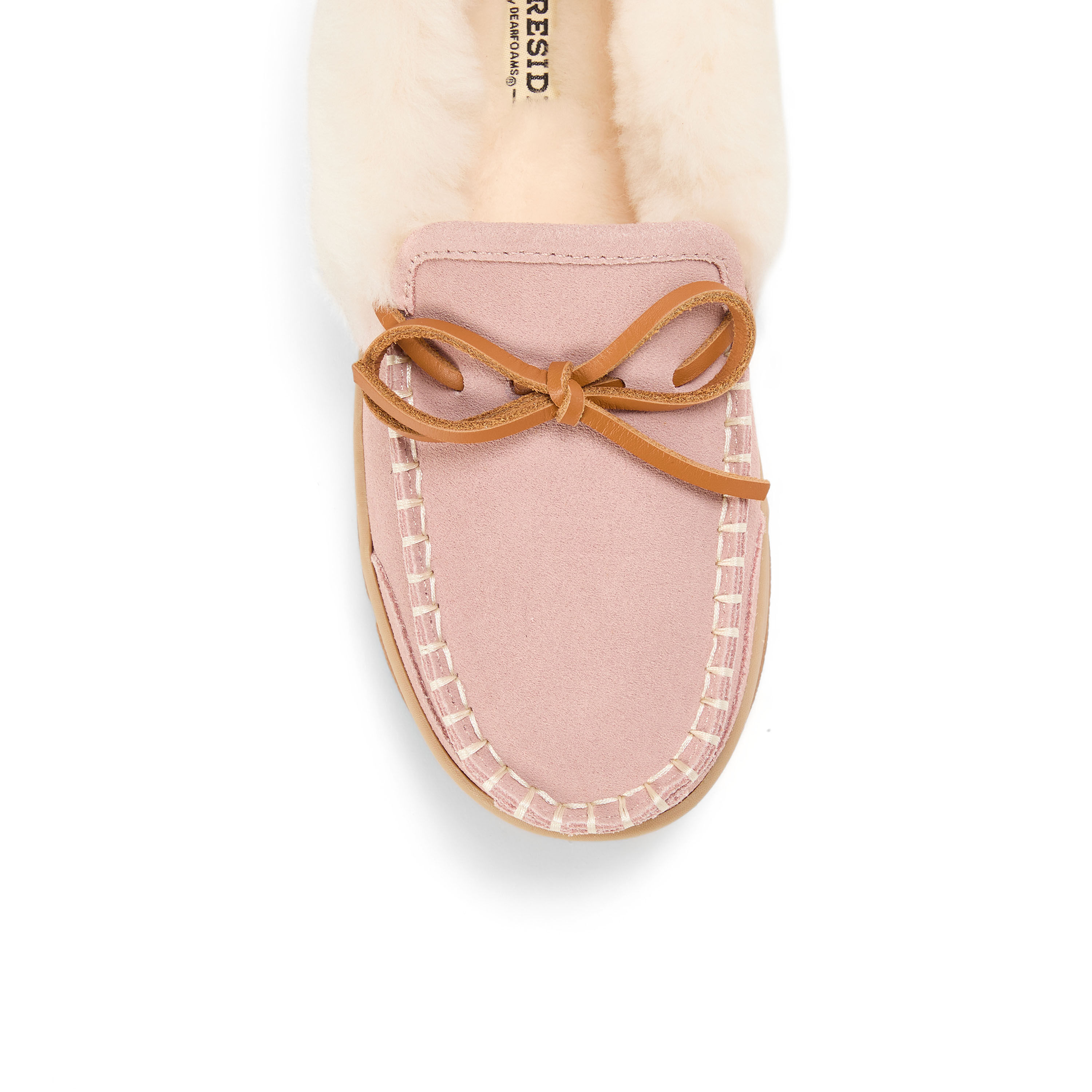 Women's Fireside Gladstone Moccasin Genuine Shearling with Stitching