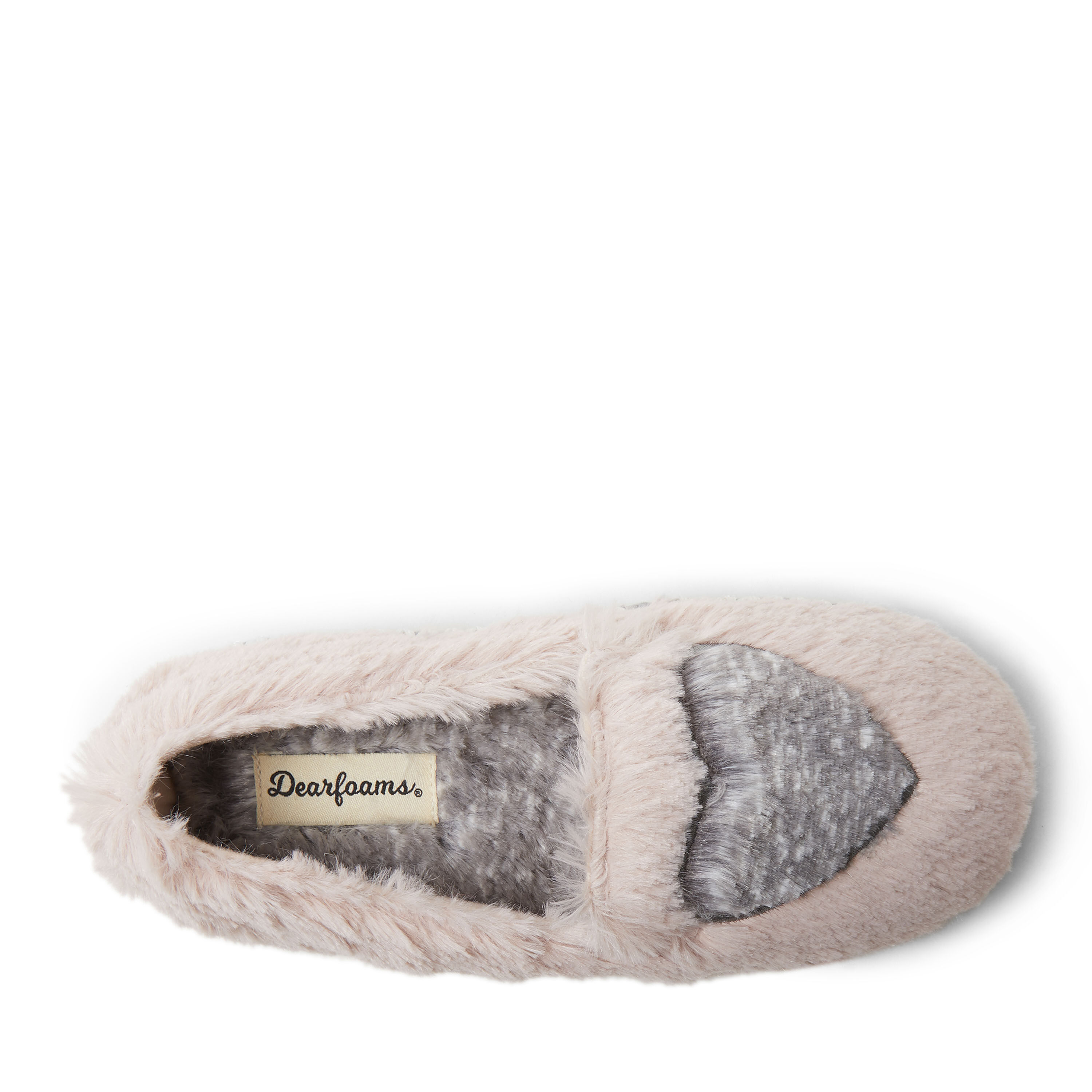 Kids Mia Furry Closed Back with Heart Detail Slipper