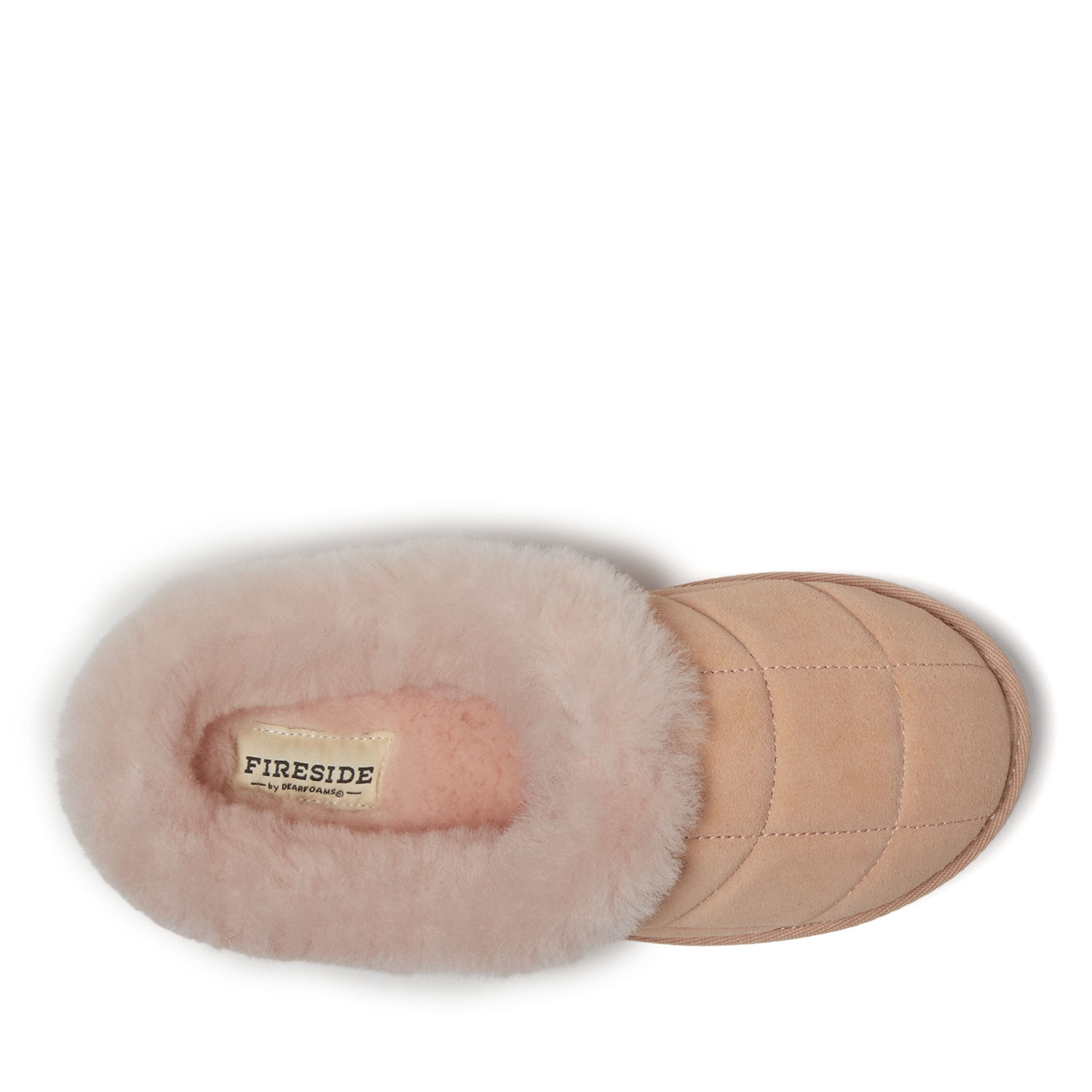 Women's Fireside by Dearfoams Bendigo Genuine Shearling Quilted Platform Clog