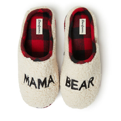 Women's Mama Bear Sherpa Clog Slipper1