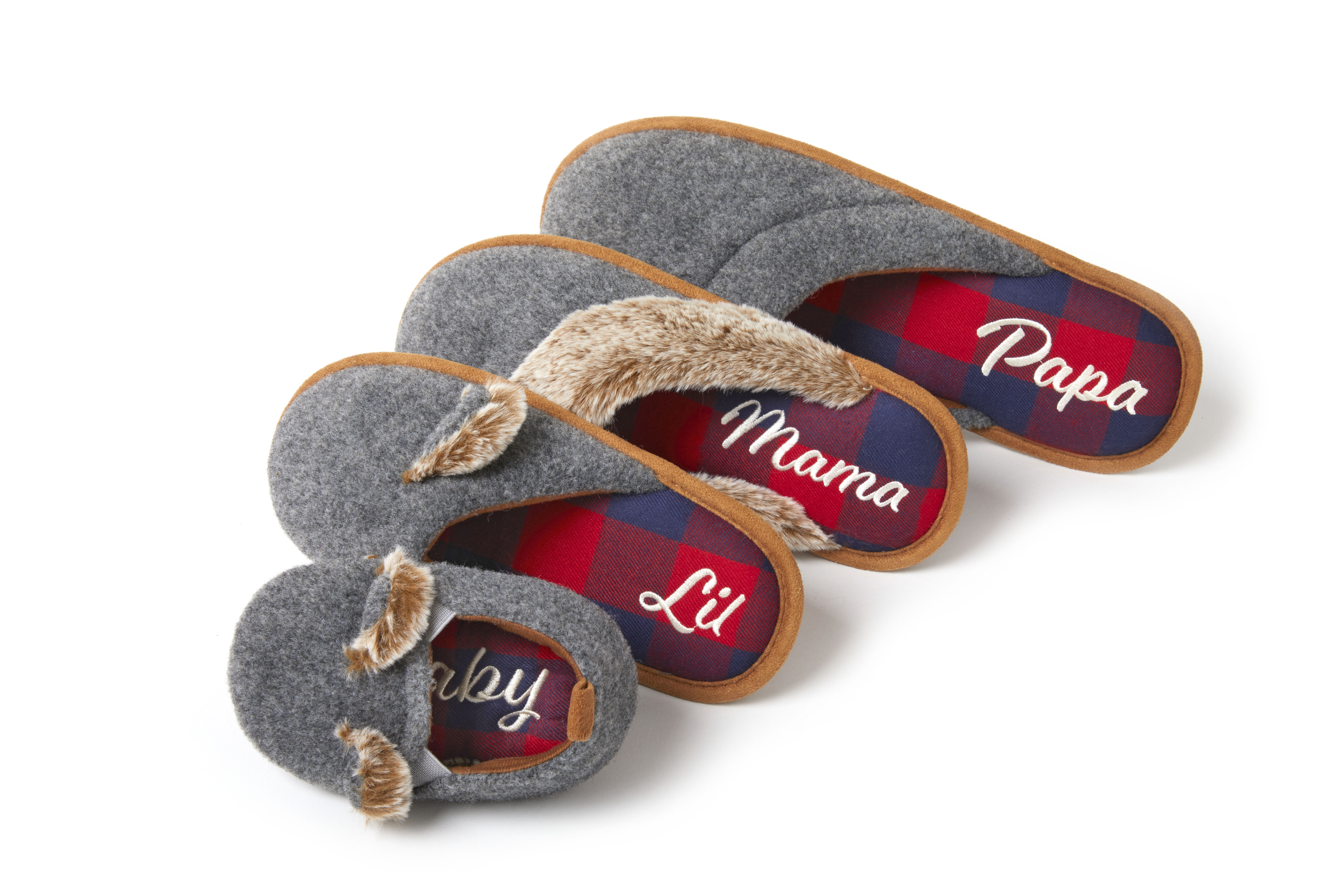 Baby Family Scuff with Baby Bear Embroidery