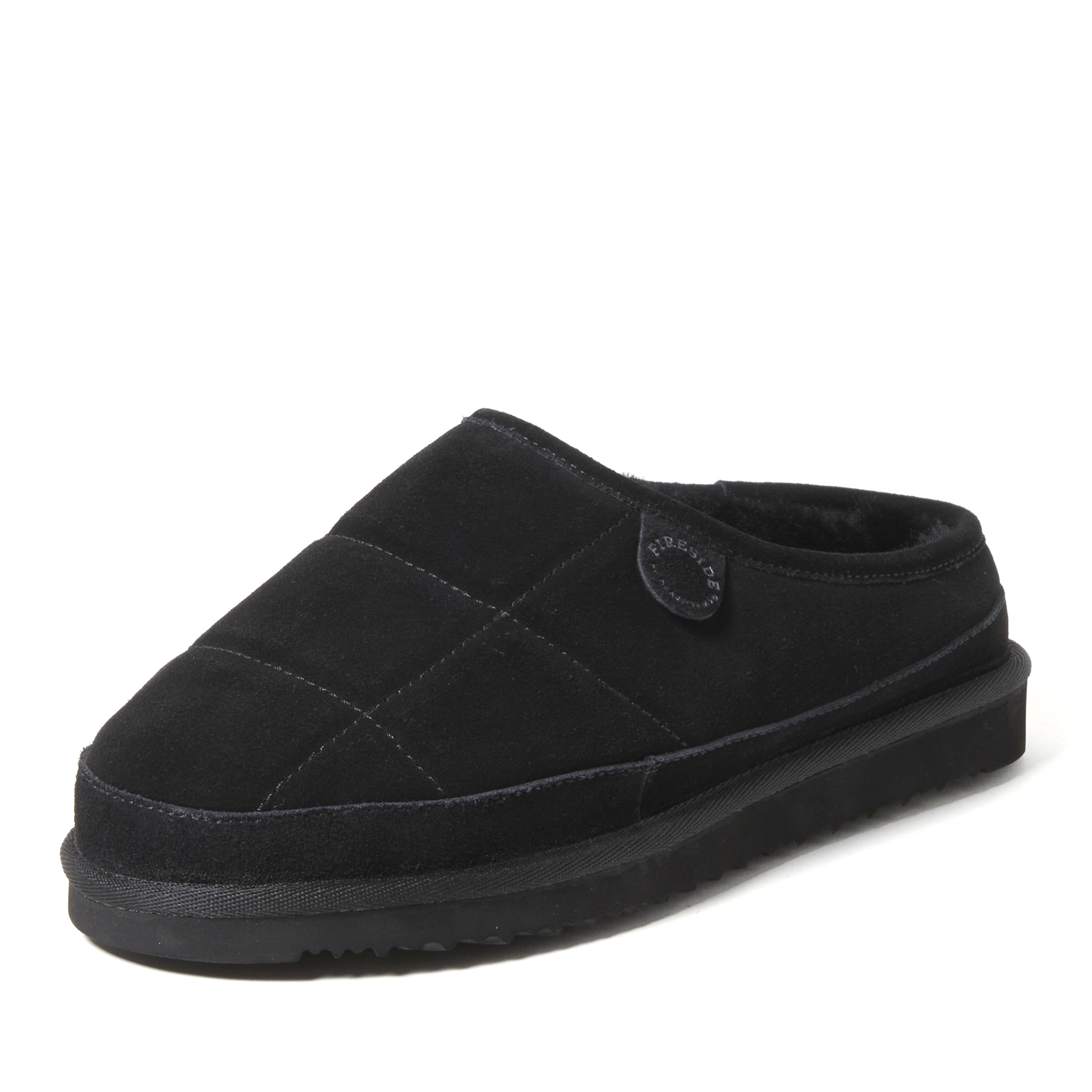 Men's Fireside by Dearfoams Grafton Quilted Genuine Shearling Clog
