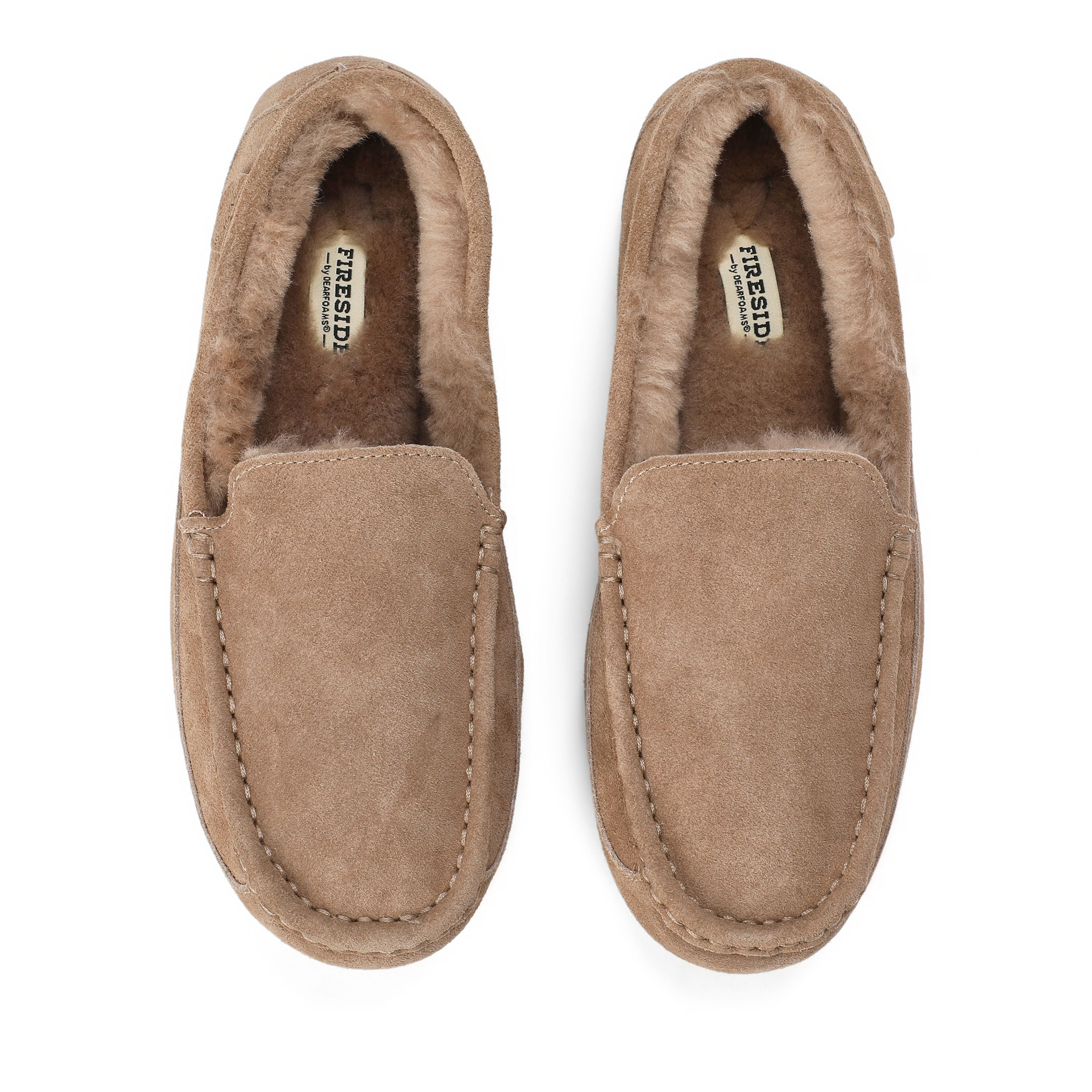 Men's Fireside by Dearfoams Melbourne Genuine Shearling Moccasin Slipper
