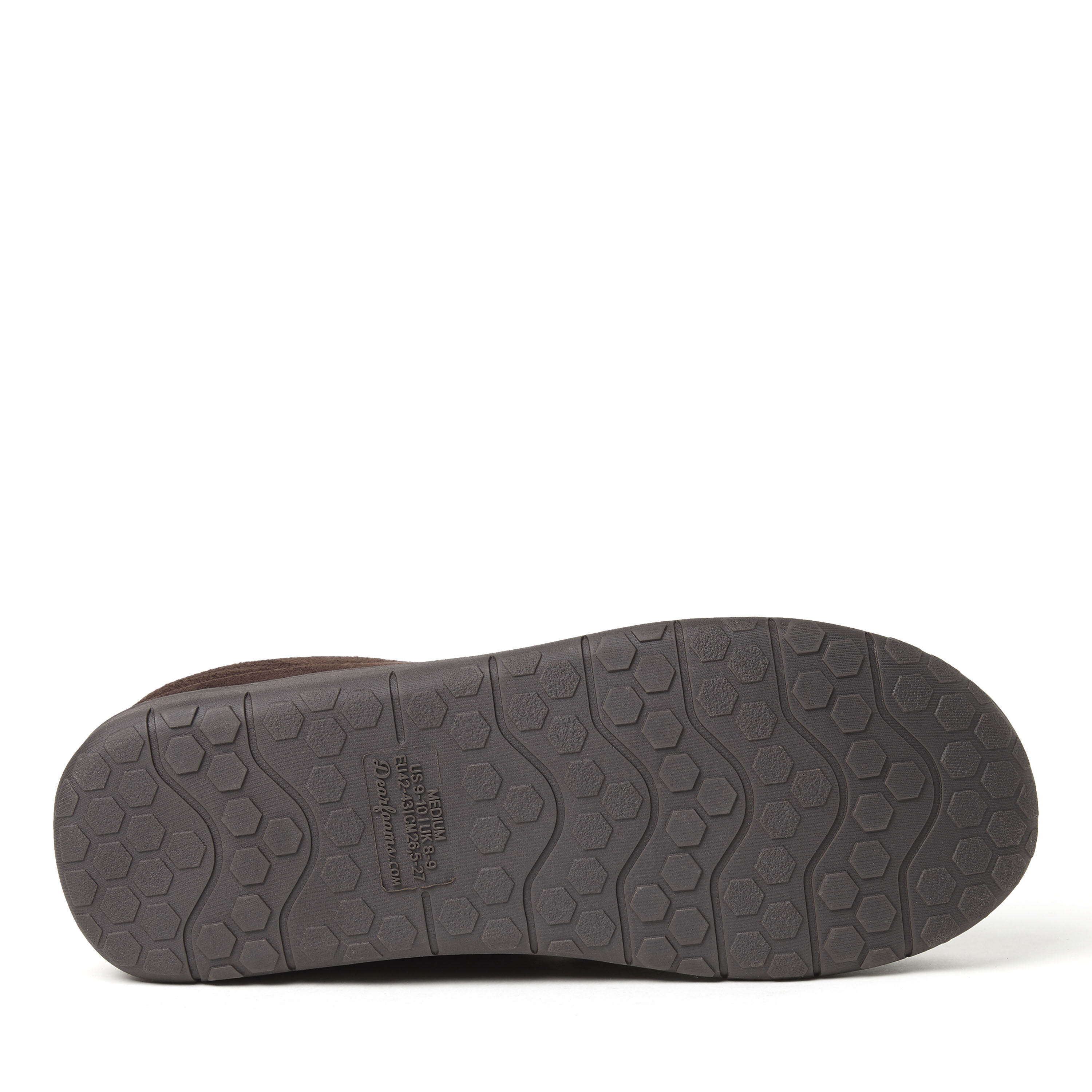 Men's dearfoams perforated sales microsuede clog slippers