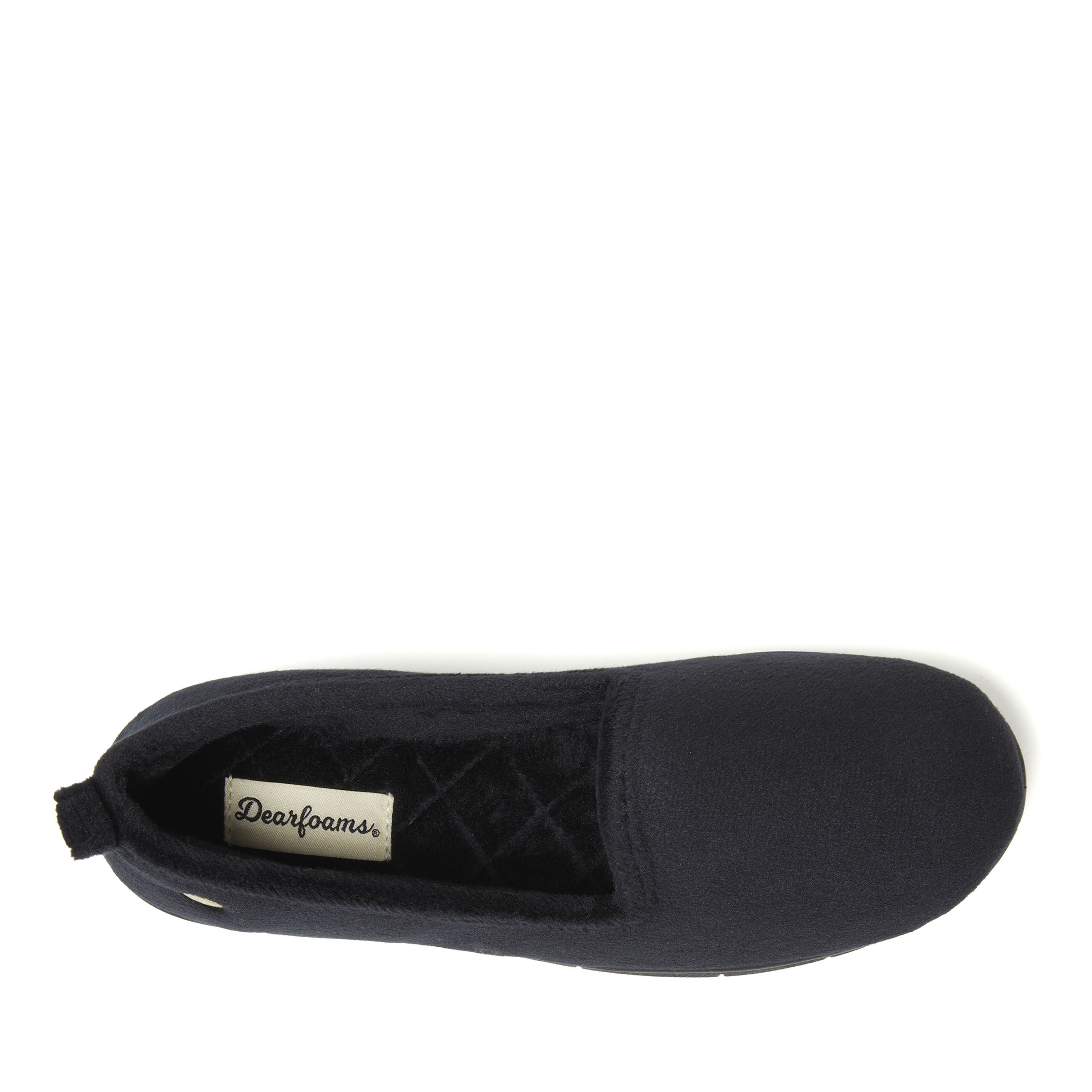 Dearfoams women's velour bootie with boa flat sales