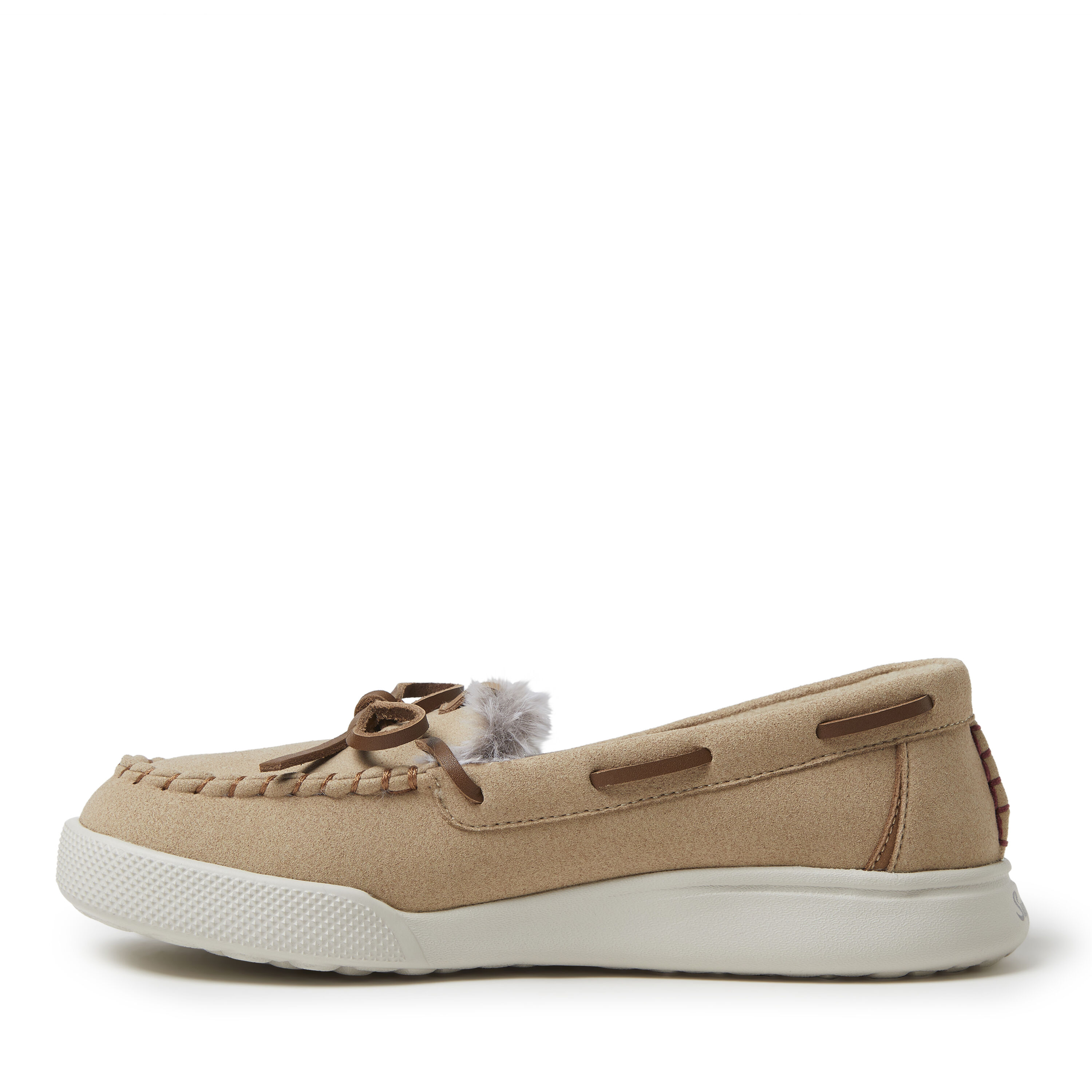 Dearfoams Supply Co. Women's Robin Ultrasuede Moccasin with Tie