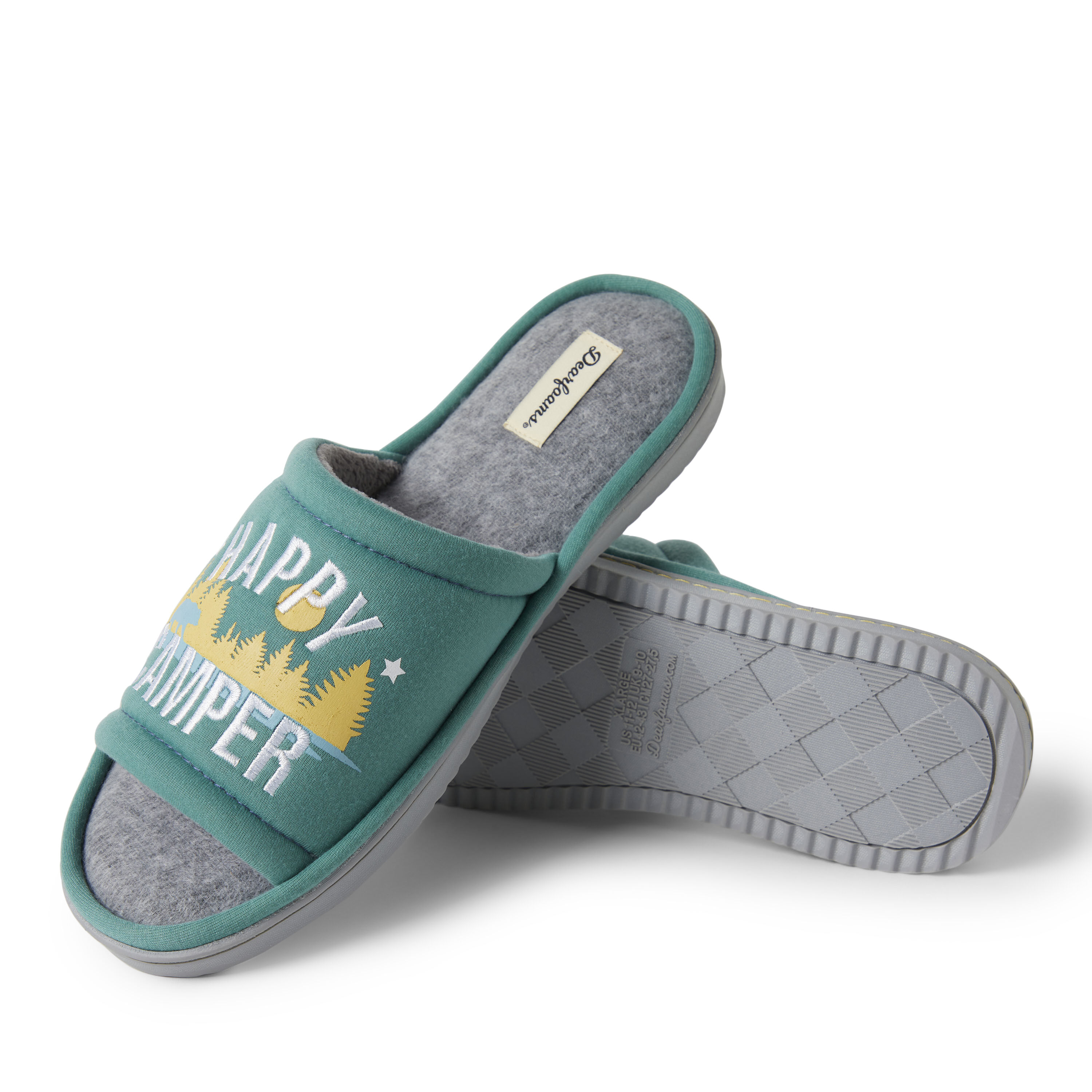 Dearfoams men's slide slipper discount