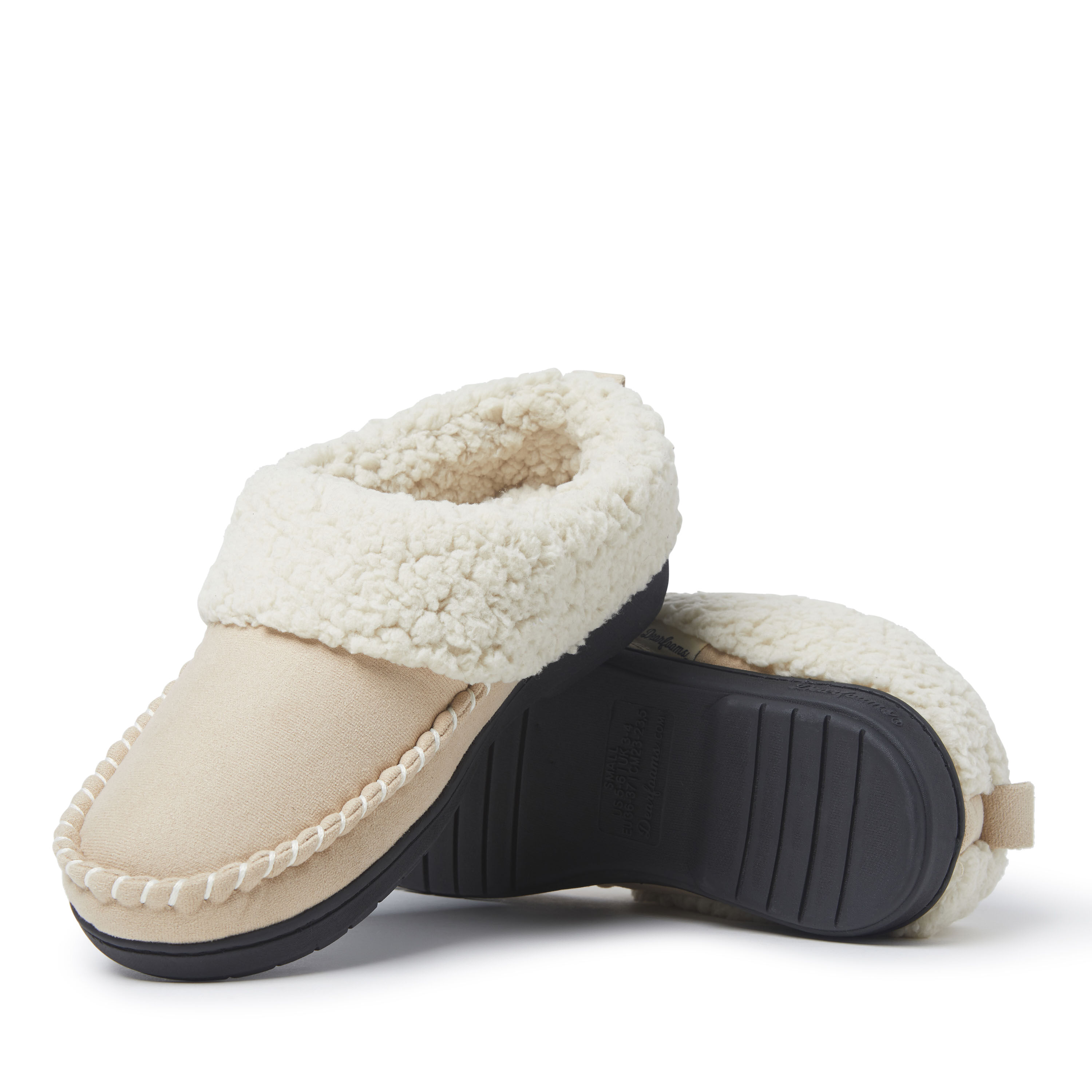 Women's Microsuede Clog Slipper with Whipstitch