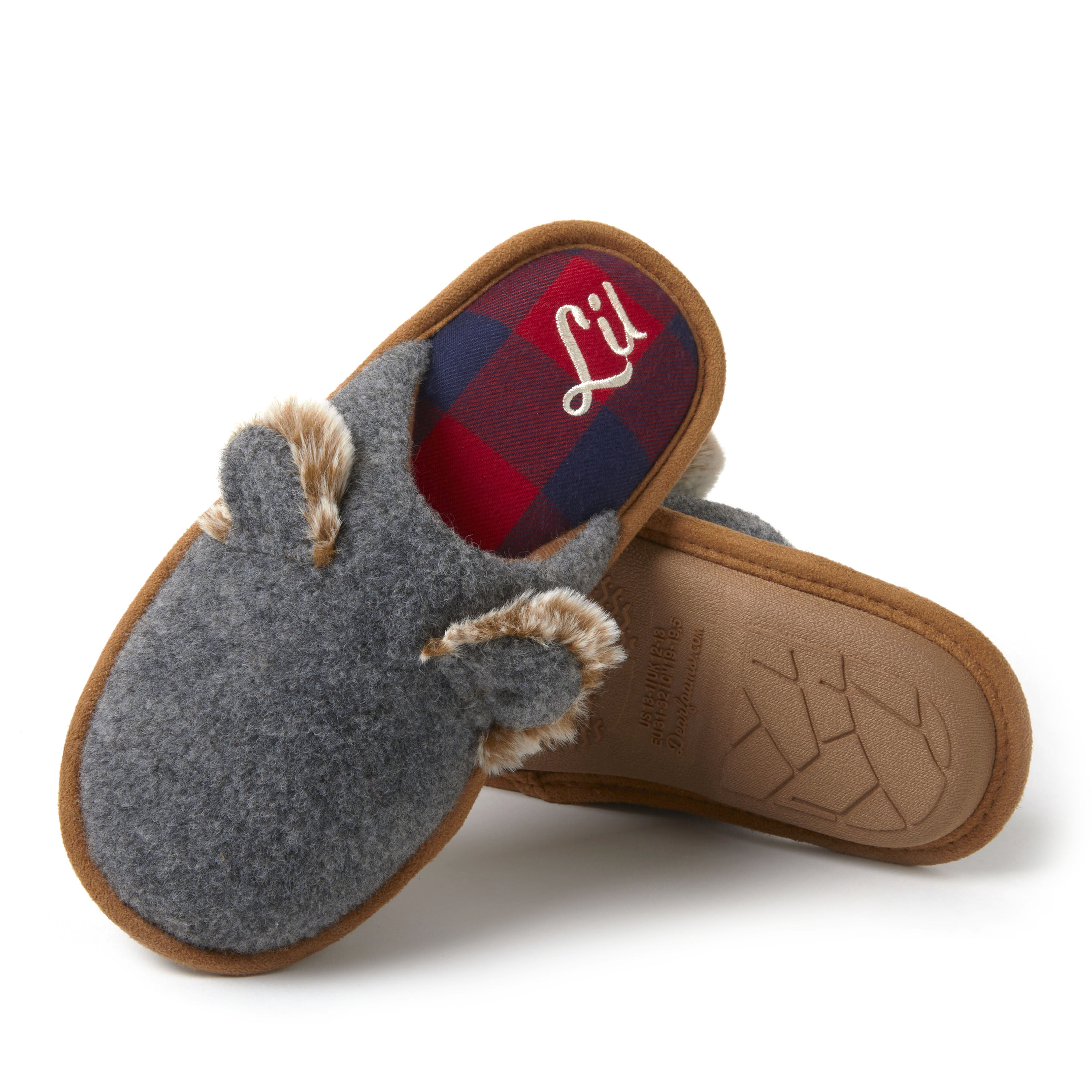 Kid's Family Scuff with Lil Bear Embroidery