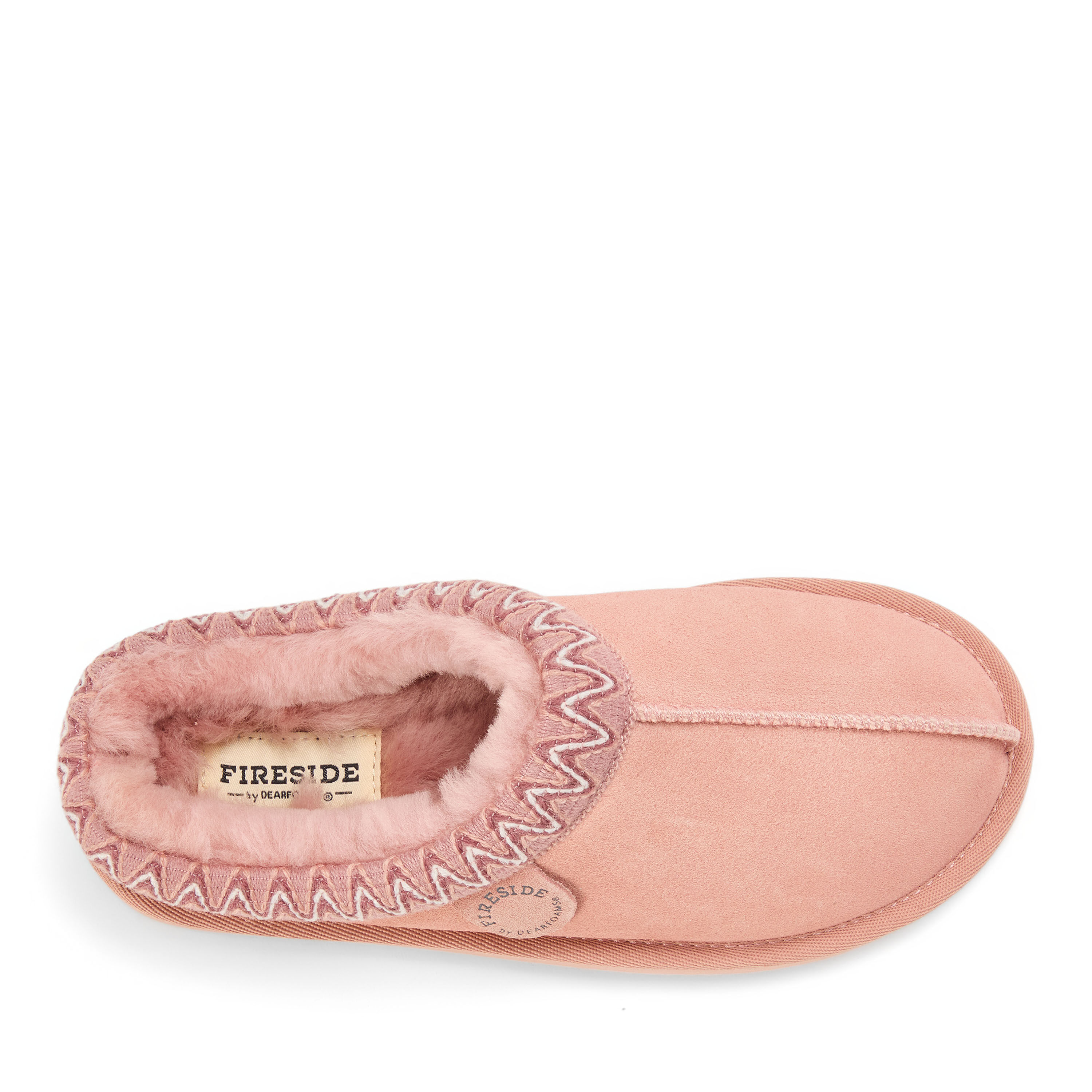 Women's Fireside by Dearfoams Greta Genuine Shearling Clog With Taping - Water Resistant