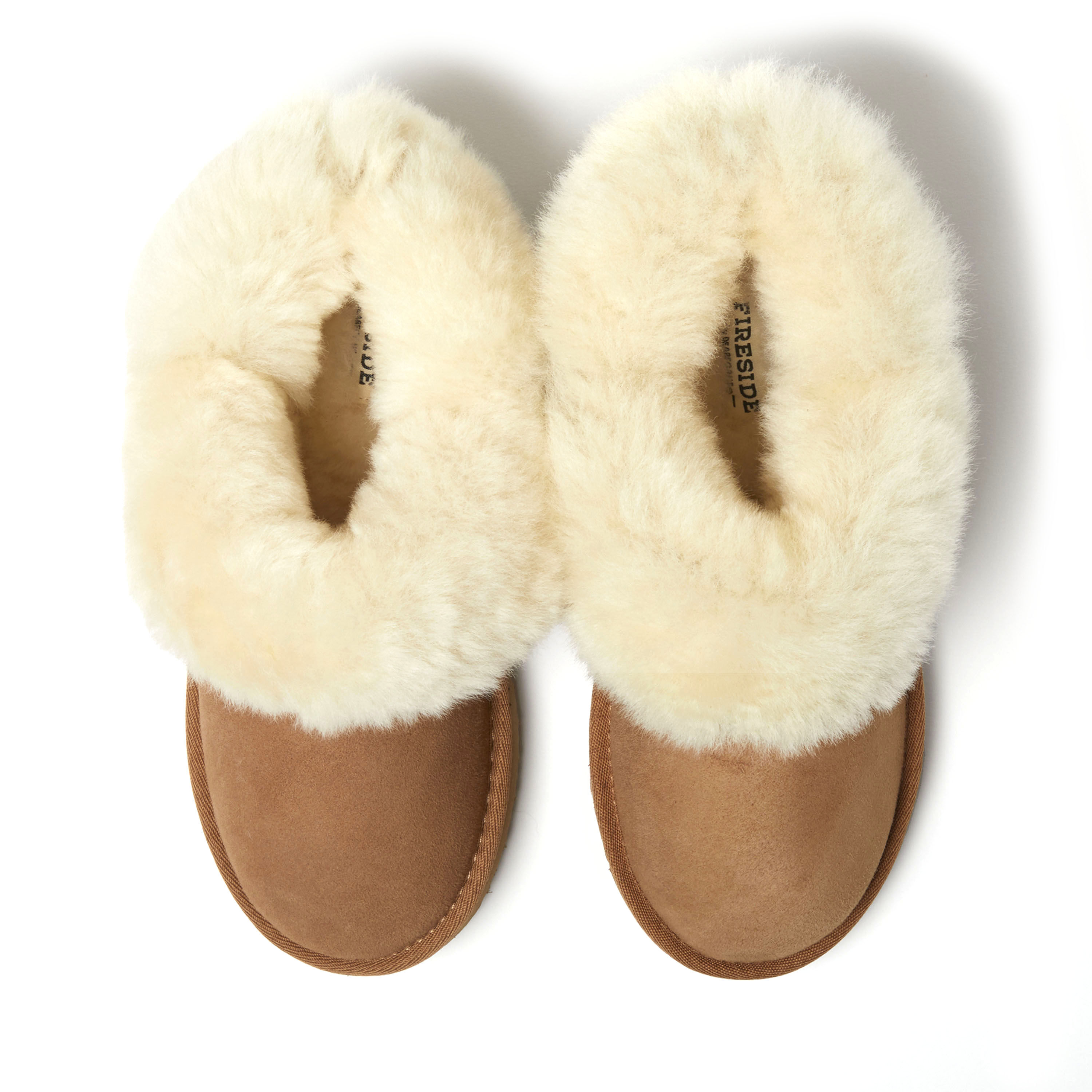 Women's Fireside by Dearfoams Perth Genuine Shearling Foldover Boot Slipper