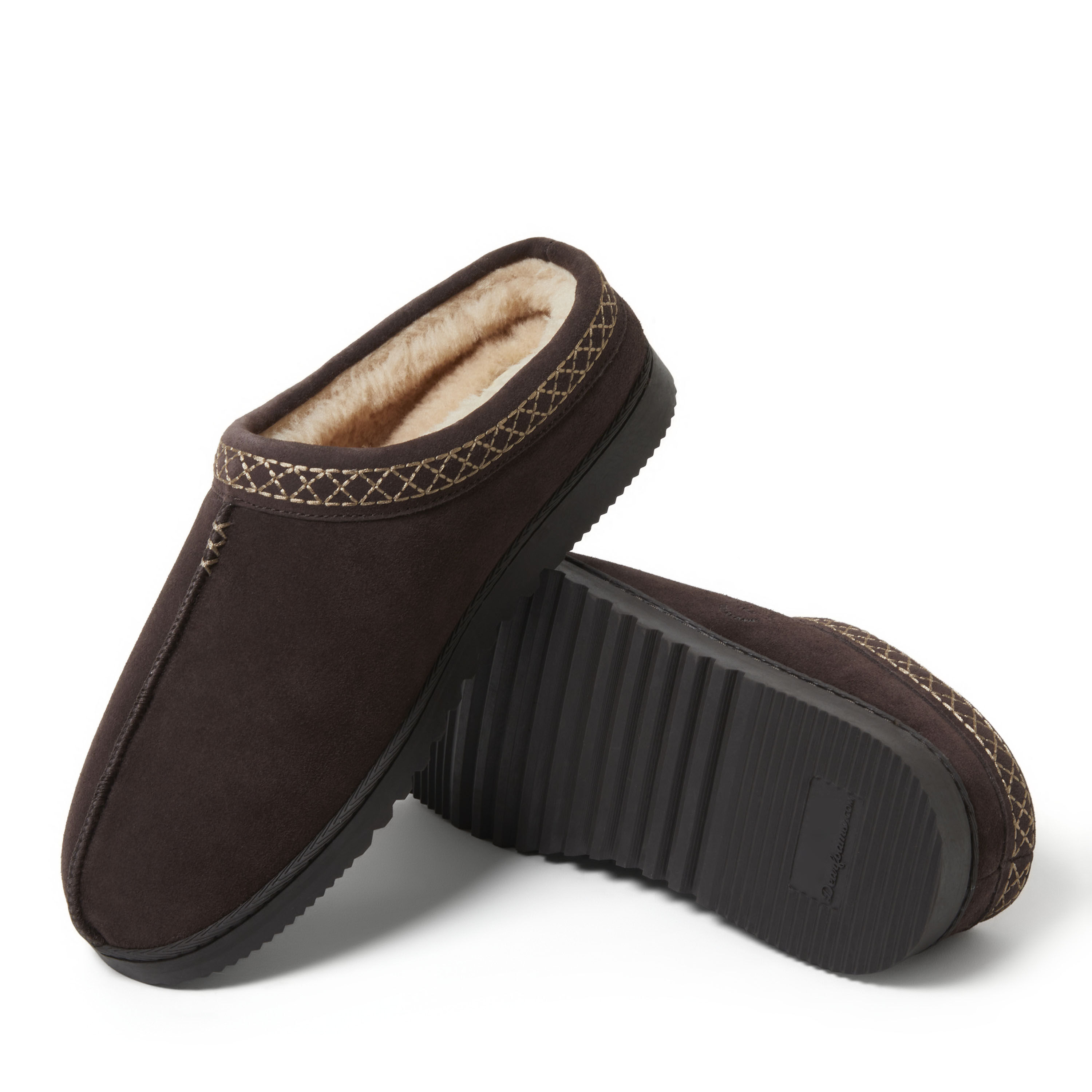 Men's Dean Genuine Suede Clog with Embroidery