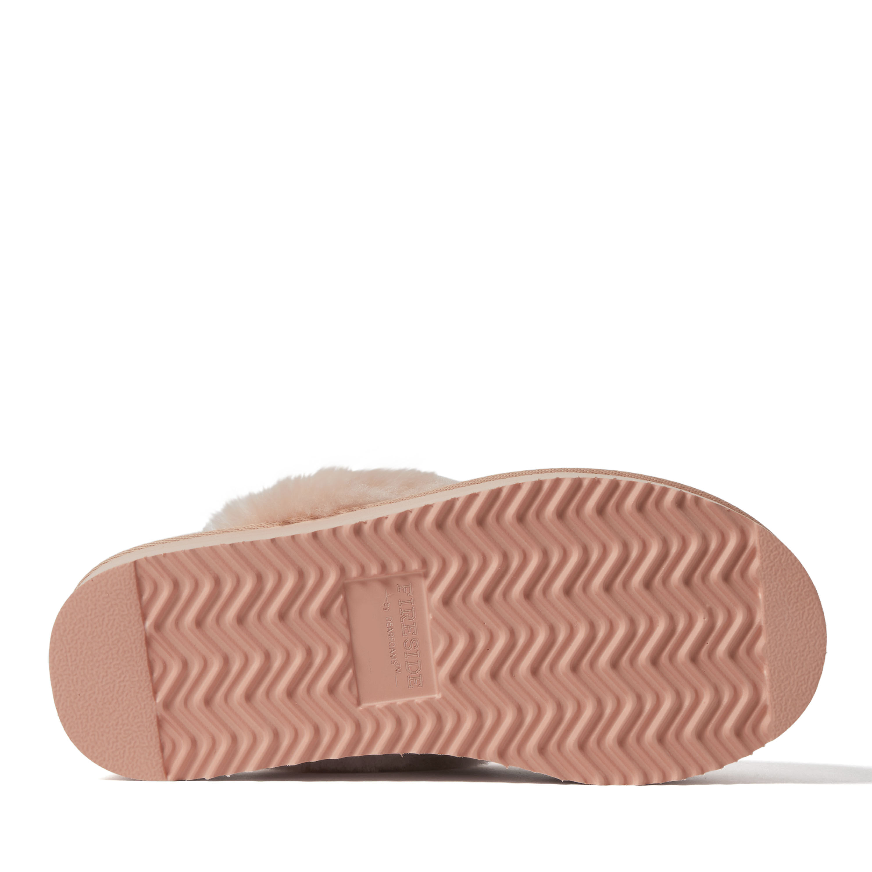 Women's Fireside by Dearfoams Melton Genuine Shearling Platform Scuff