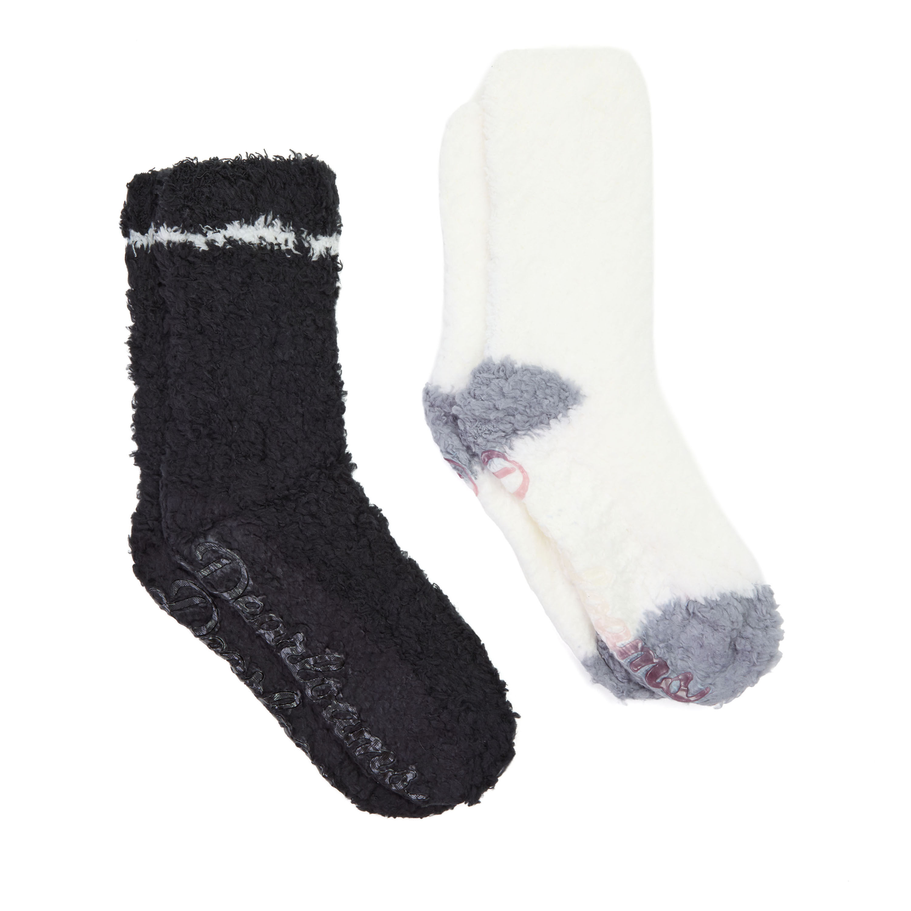 Ladies Solid Cozy Crew Sock 2 Pack