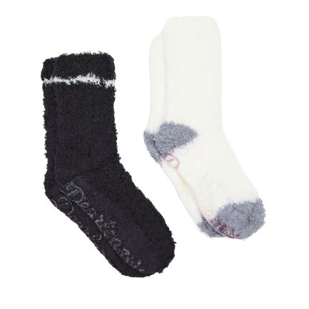 Ladies Solid Cozy Crew Sock 2 Pack