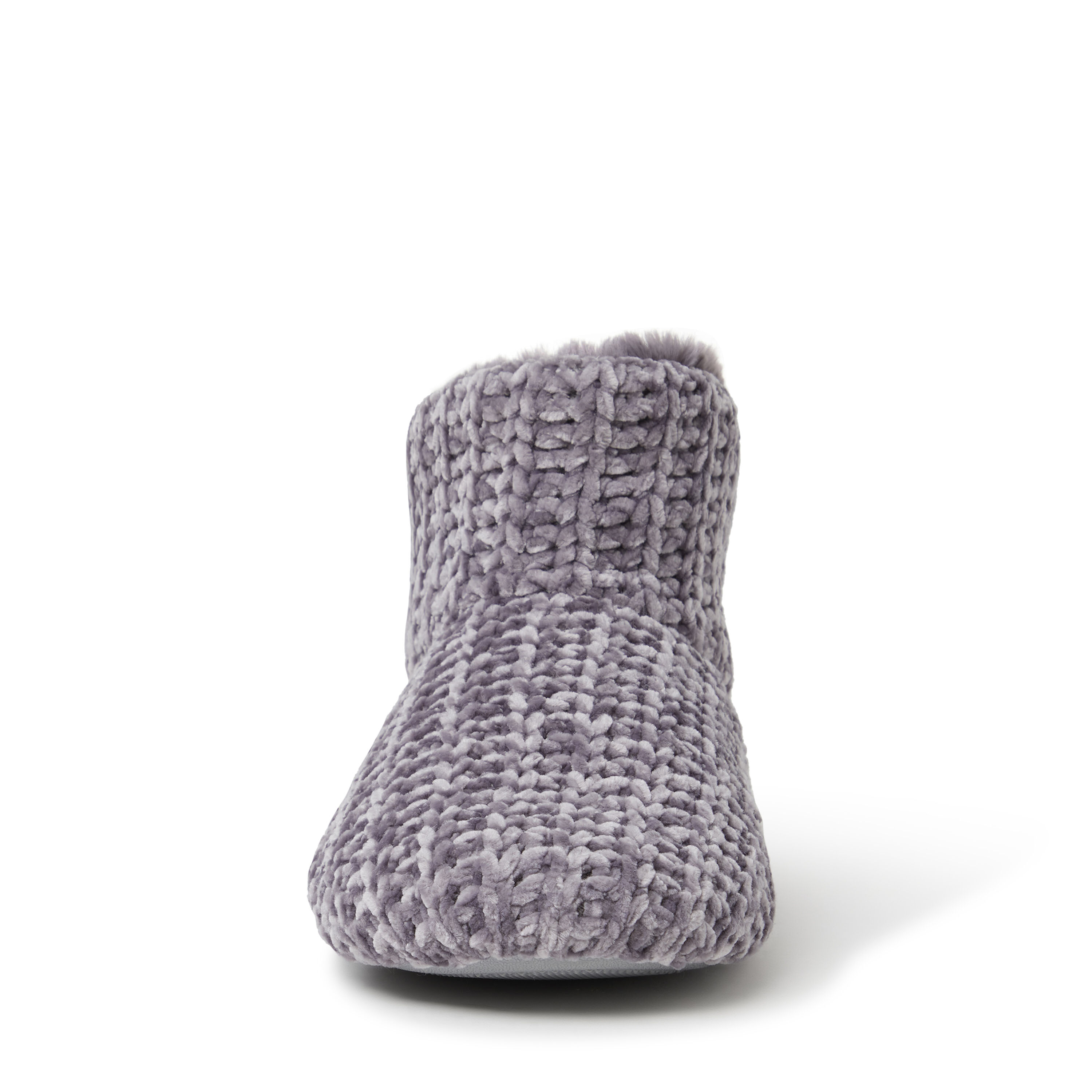 Women's dearfoams chenille sales knit boot slippers