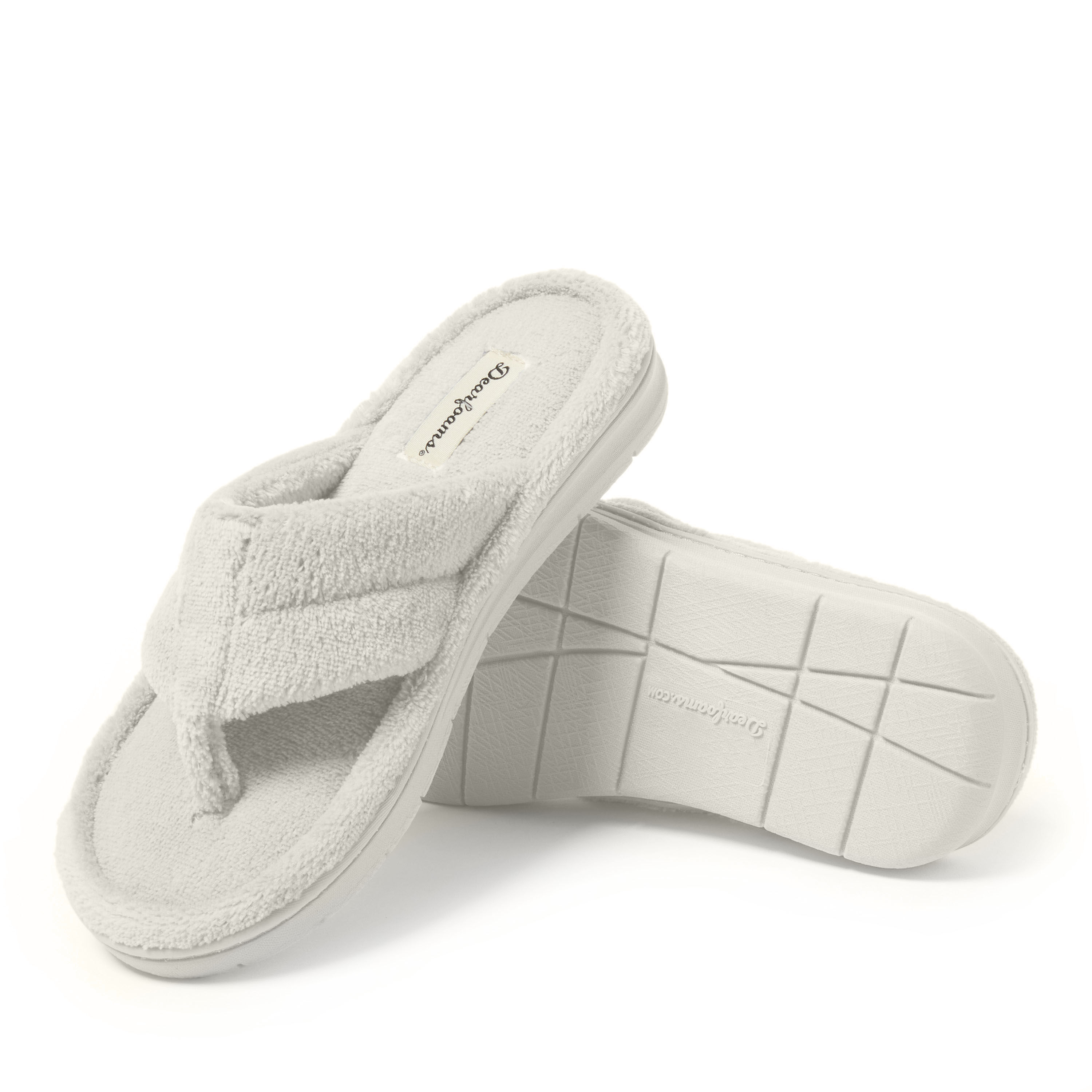Dearfoams terry thong discount slippers