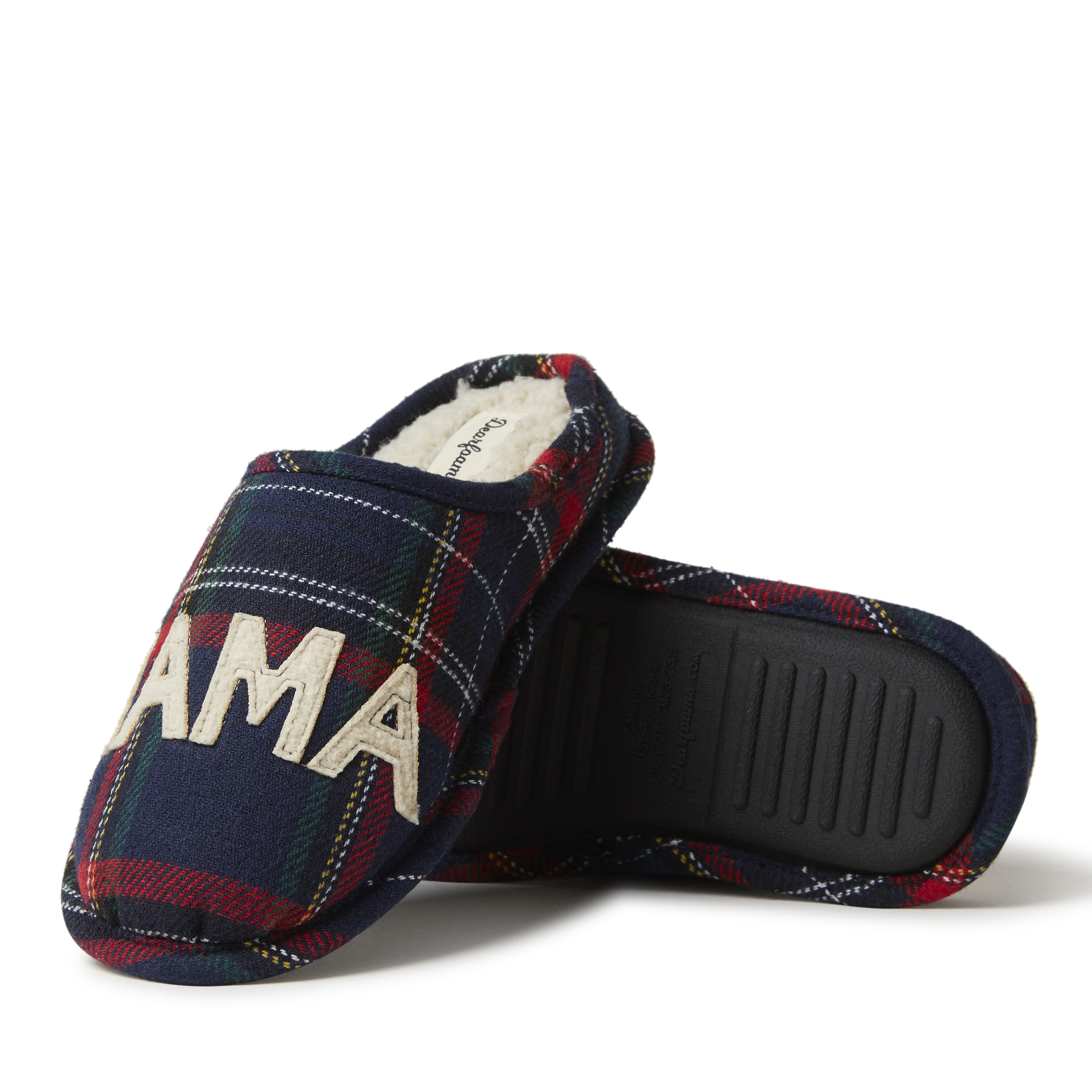 Men's dearfoams papa bear plaid shop clog slippers