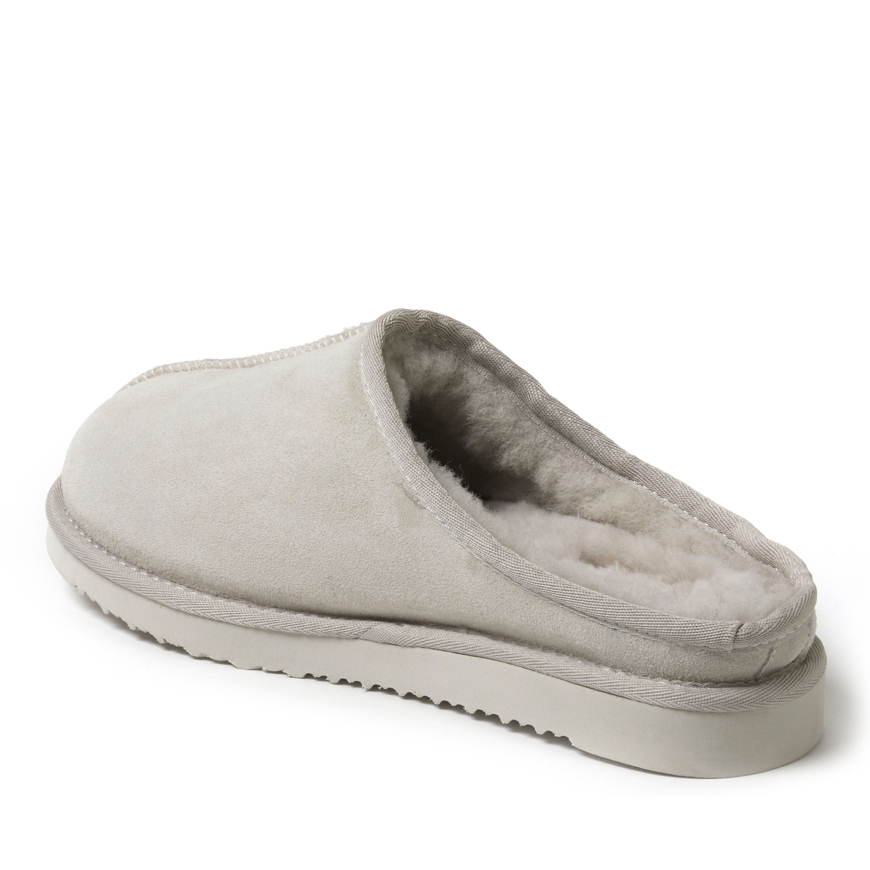 Men's Fireside by Dearfoams Grafton Genuine Shearling Clog Slipper with Woven Accent