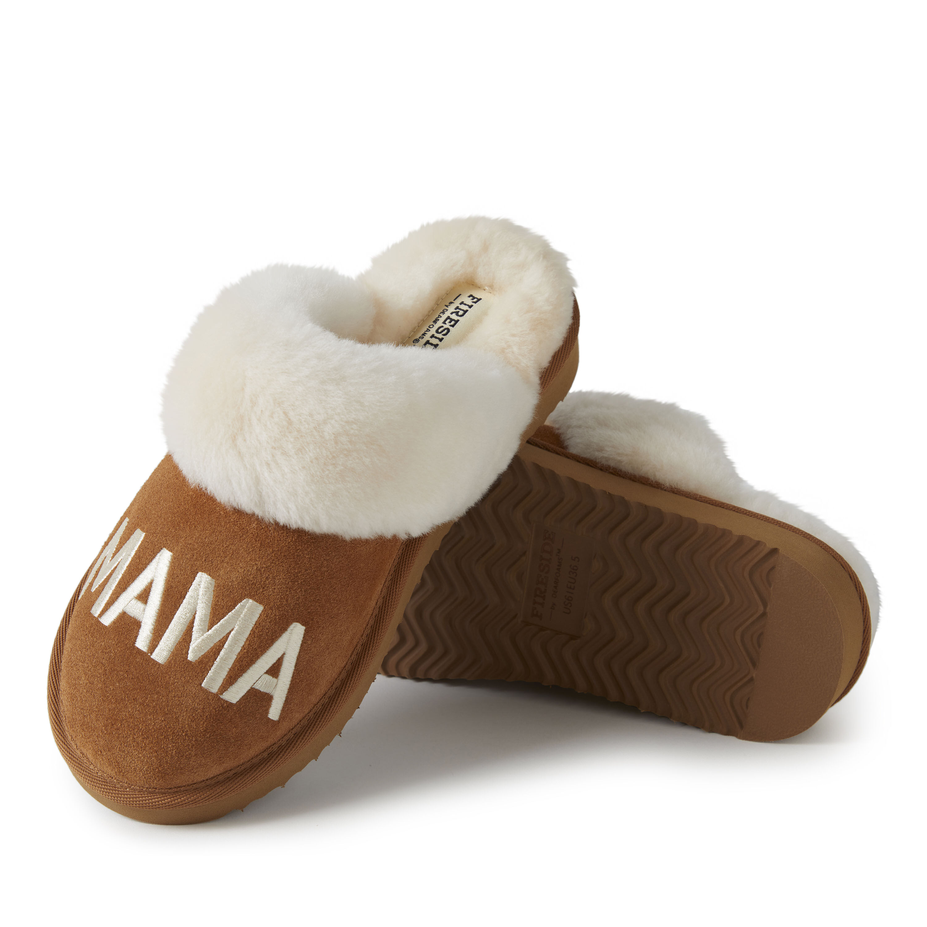 Dearfoams fur mama slippers on sale