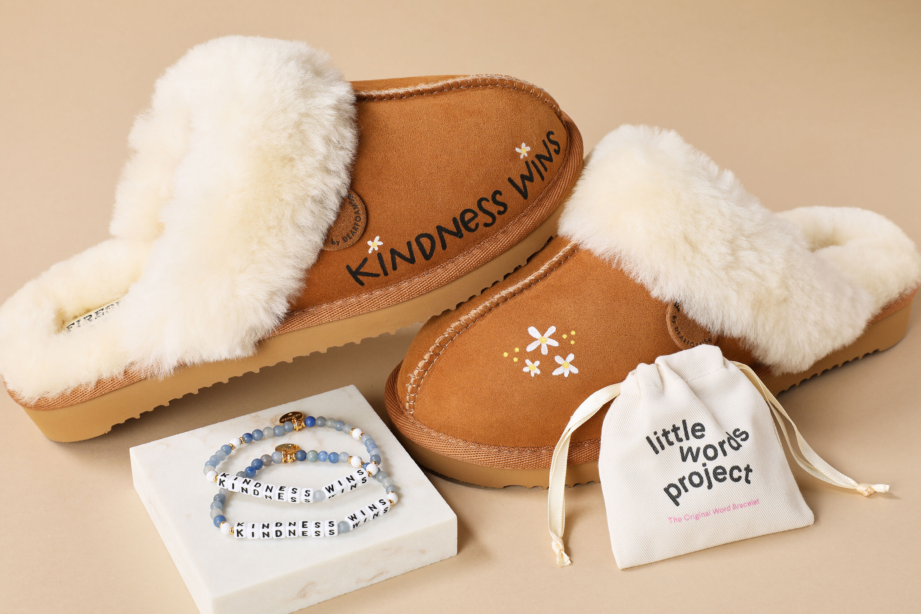 Women's Fireside by Dearfoams Limited Edition "Kindness Wins" Sydney Shearling Scuff