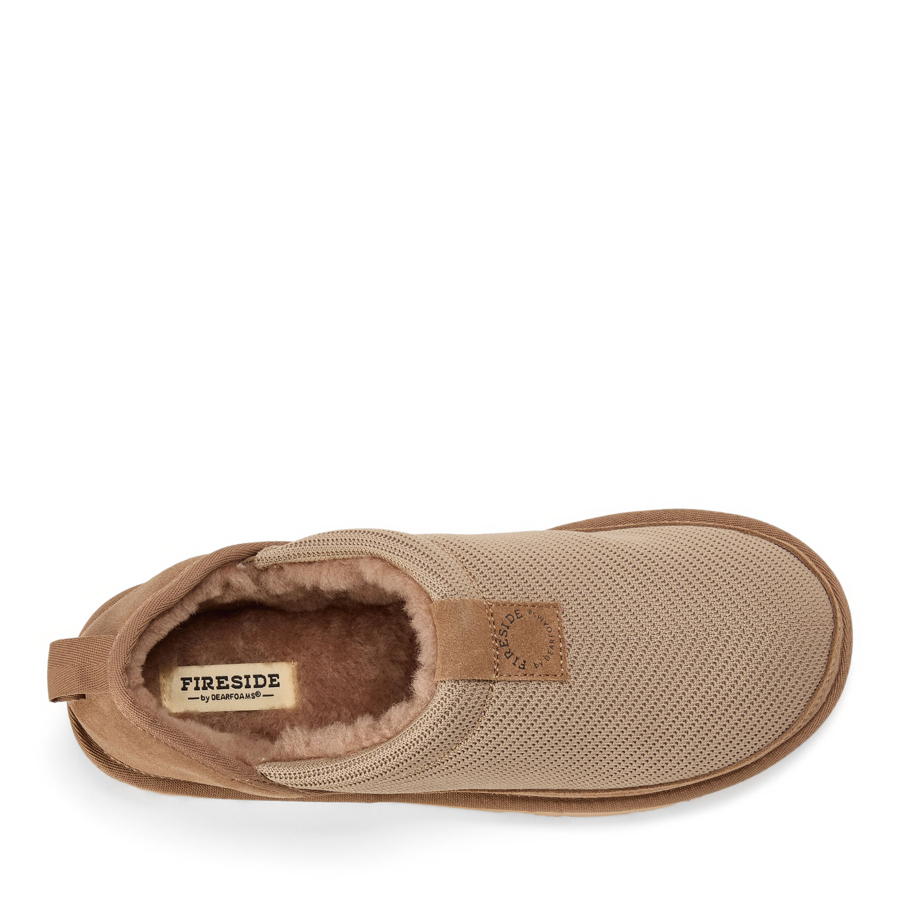 Women's Fireside by Dearfoams Sport Knit And Suede Slip On Shoetie - Water Repellent