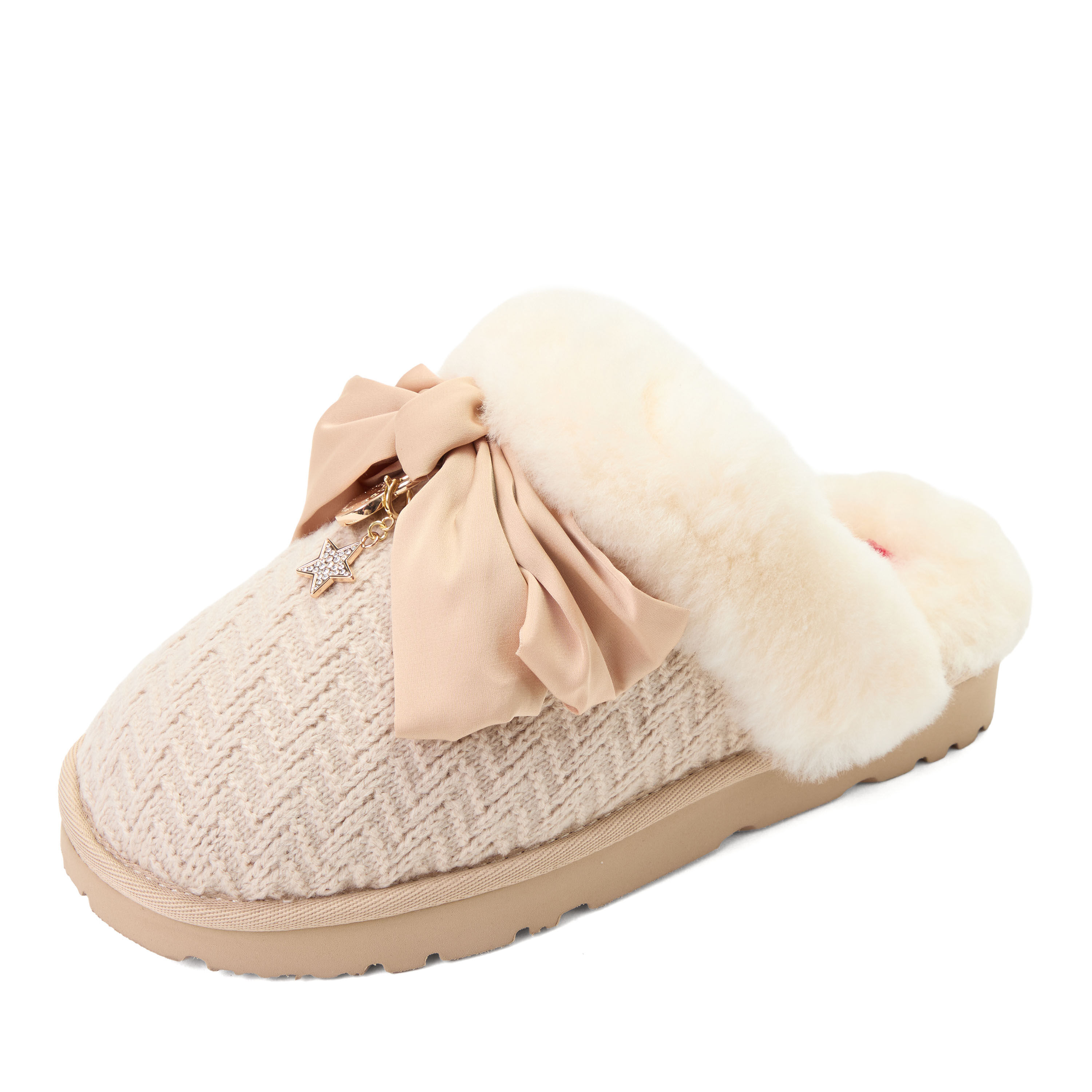 Daniella Karagach&rsquo;s Women's Fireside Knit Shearling Scuff