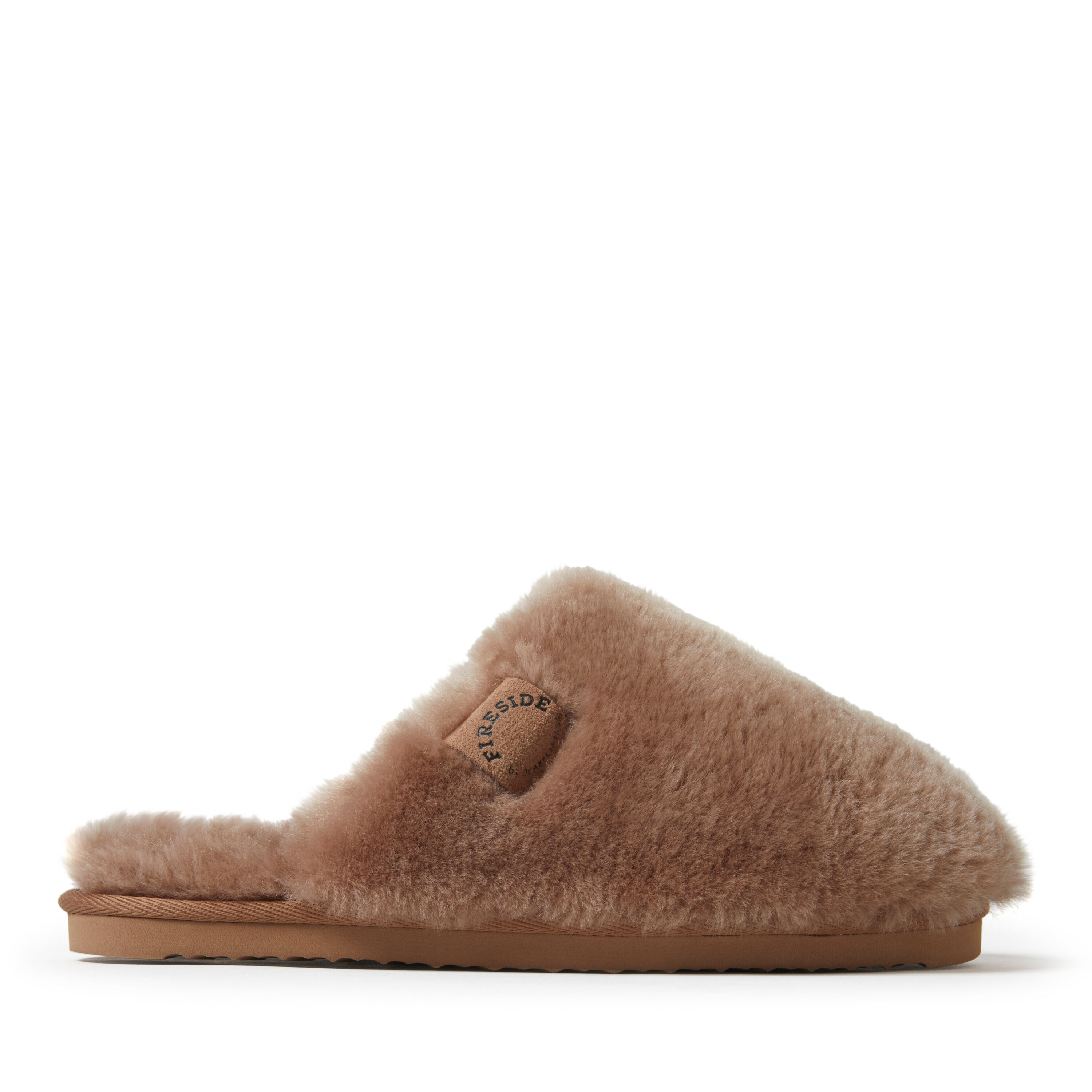 Women's fireside by dearfoams hotsell genuine shearling scuff slipper