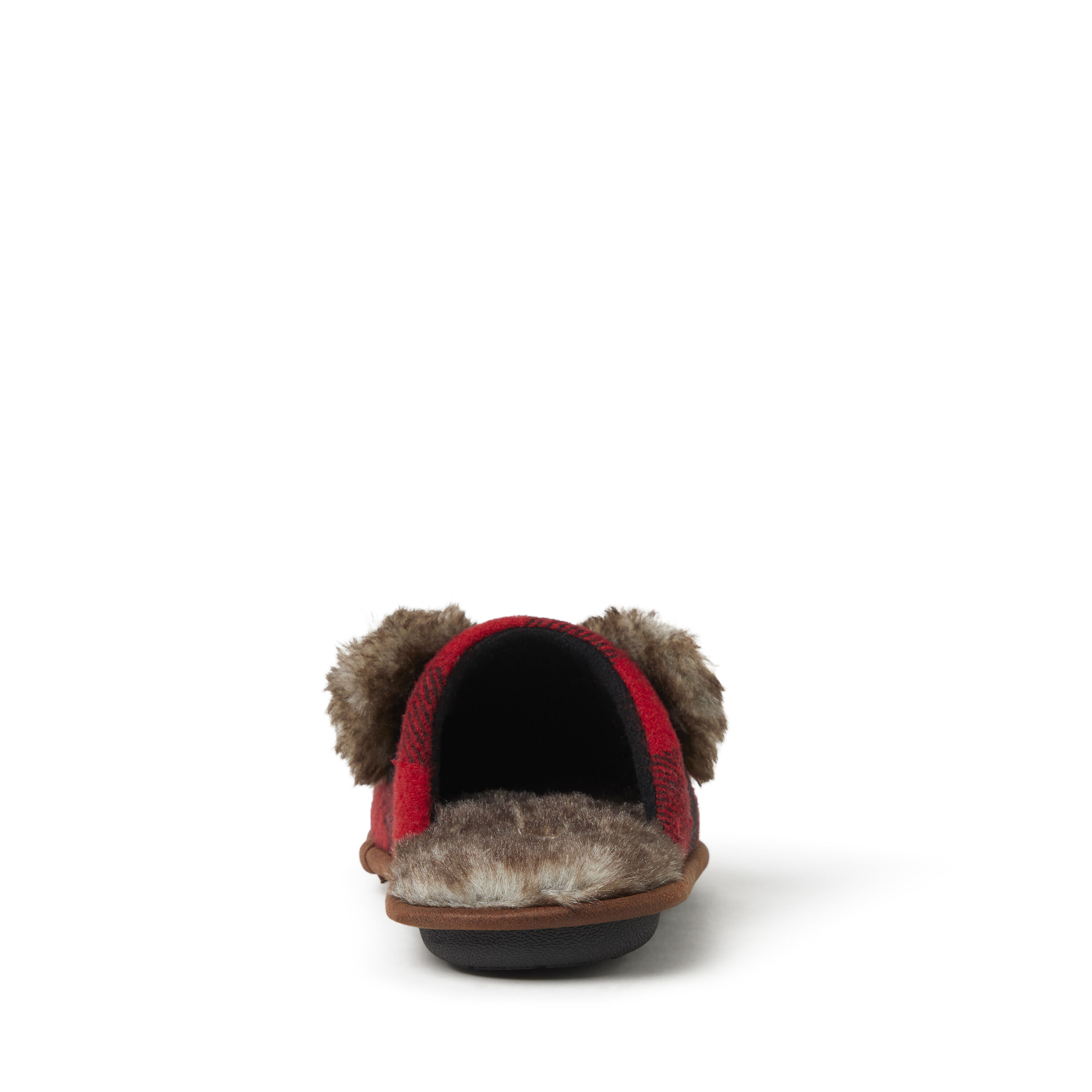 Kids Buffalo Check Lil Bear Scuff Slipper