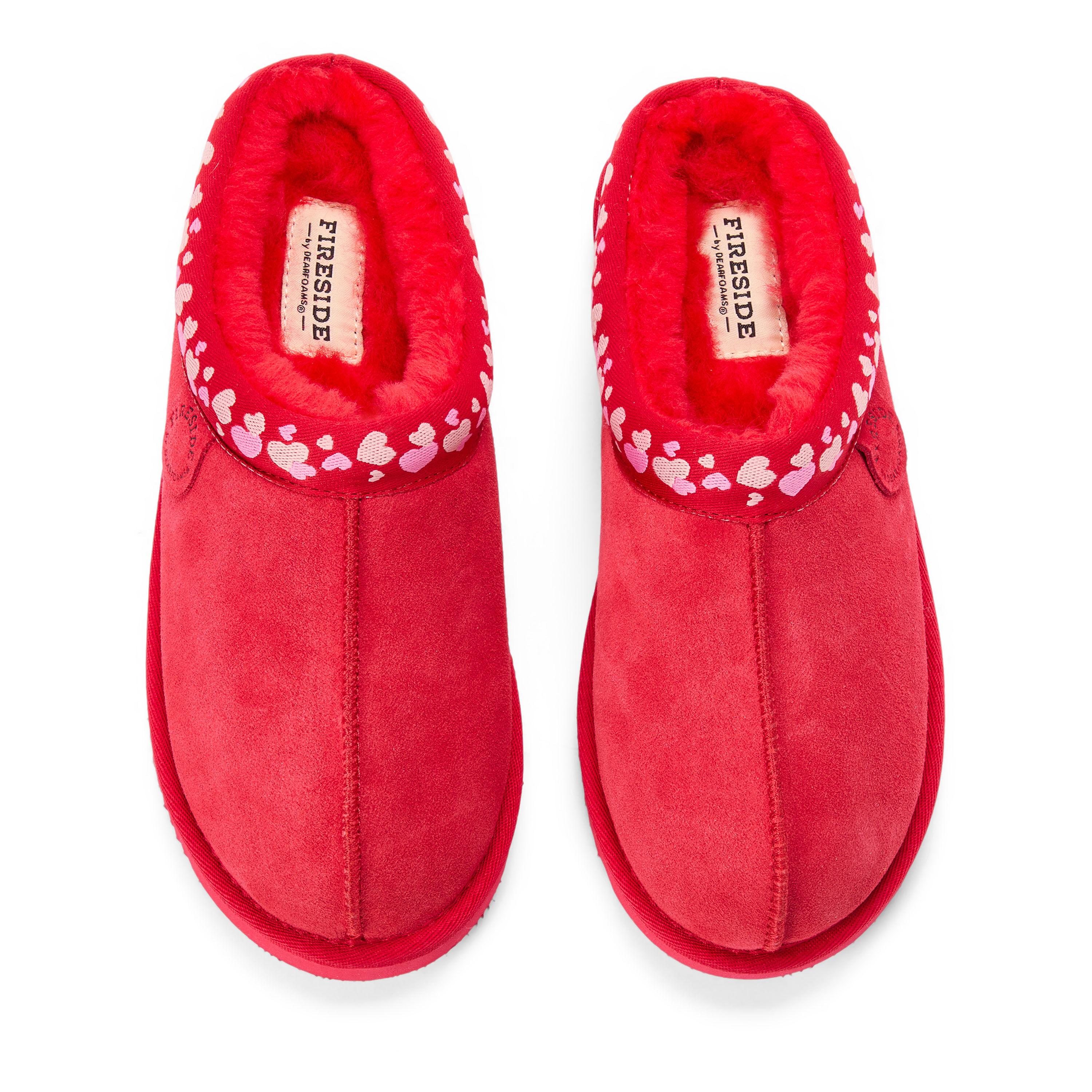 Women's Fireside by Dearfoams Greta Genuine Shearling Clog With Taping