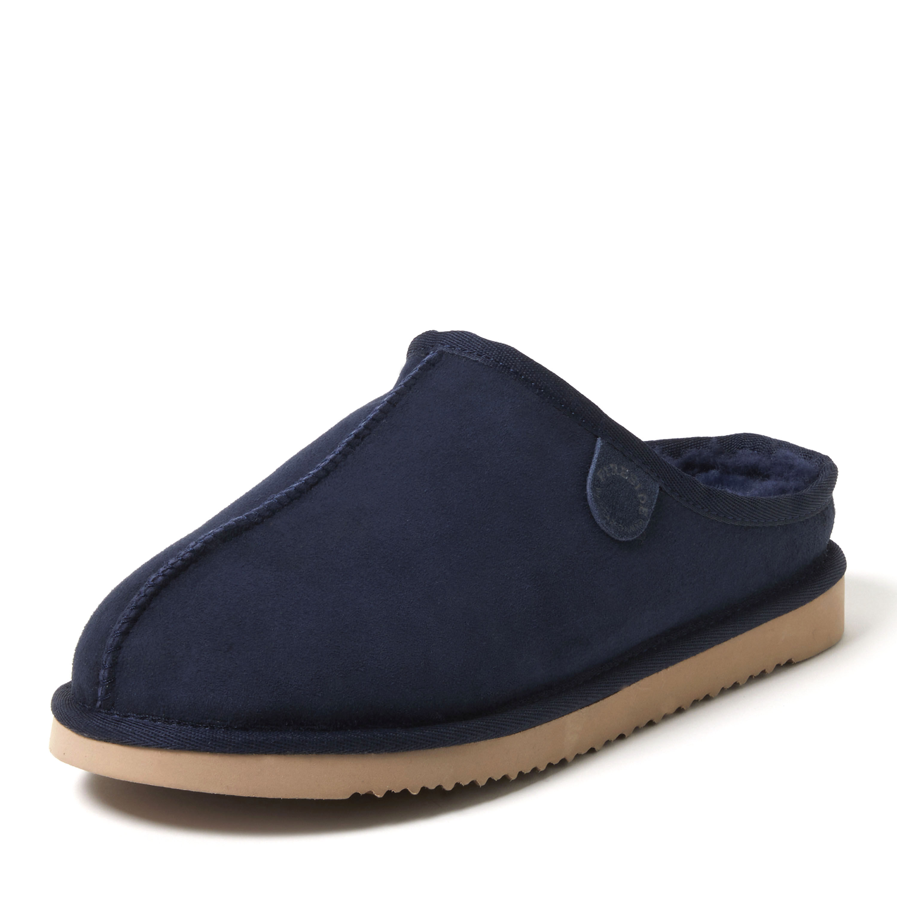 Men's Fireside by Dearfoams Grafton Genuine Shearling Clog Slipper with Woven Accent