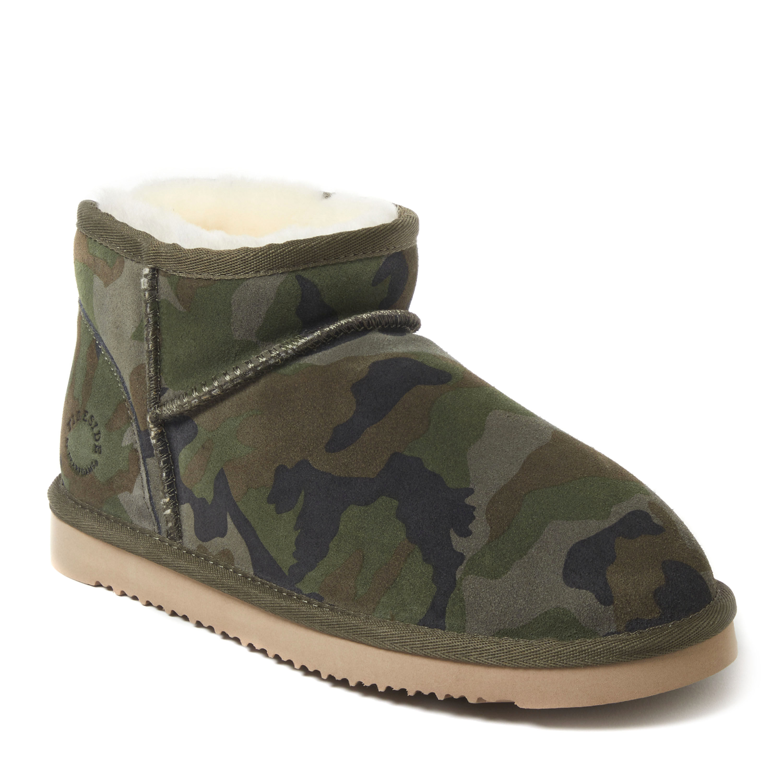 Women's Fireside by Dearfoams Riverland Genuine Shearling Micro Bootie