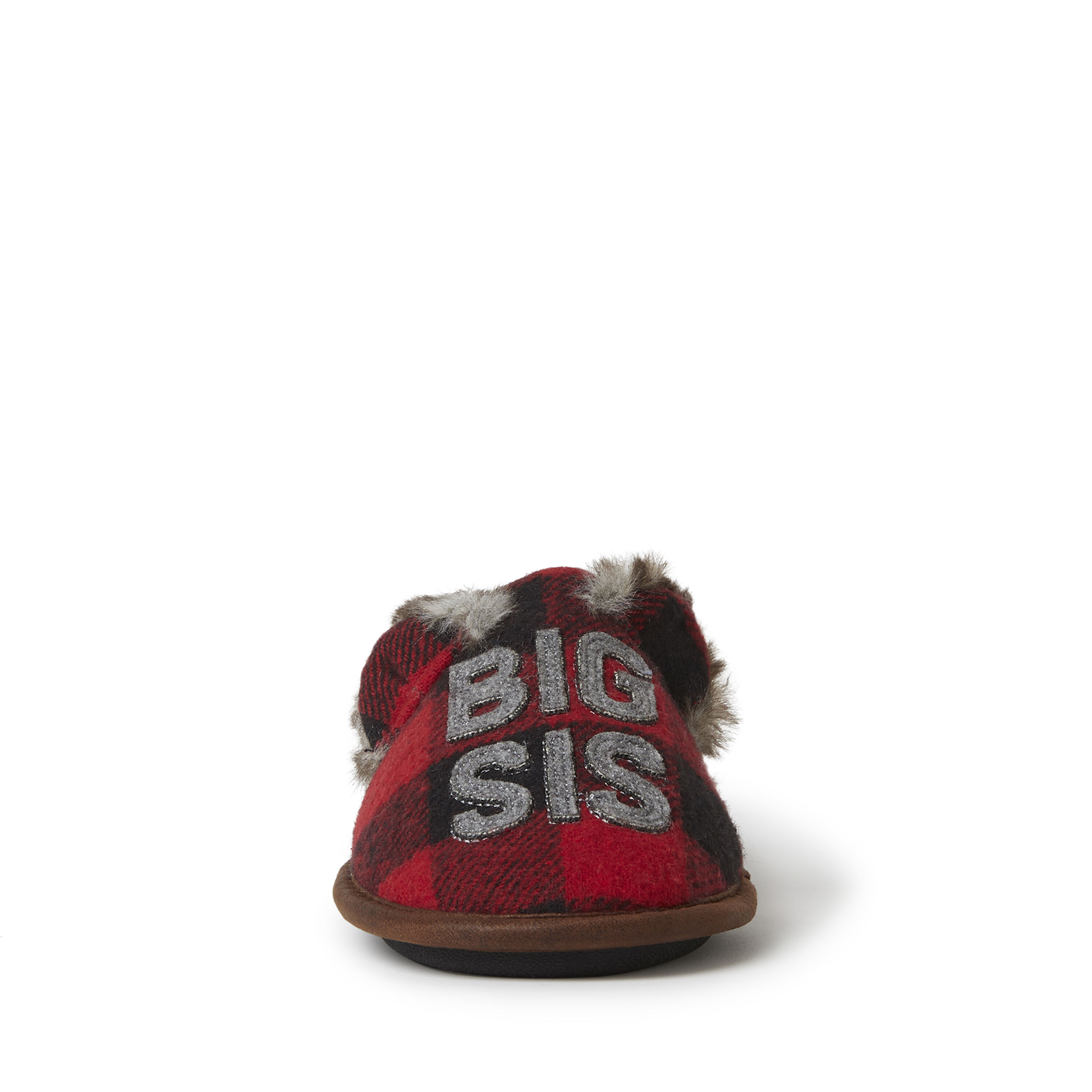 Kids Buffalo Check Lil Bear Scuff Slipper