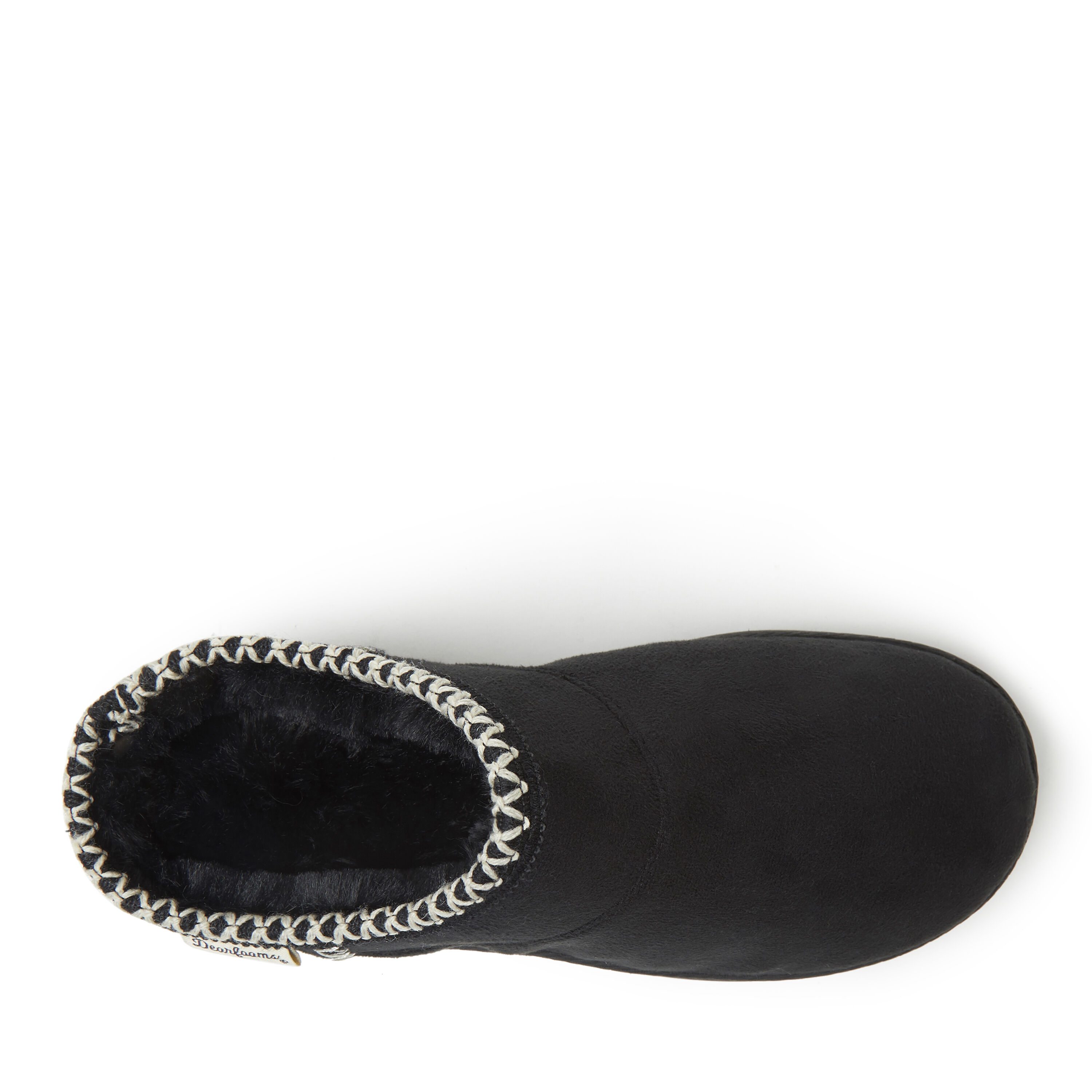 Women's Microsuede Clog Slipper with Faux Fur