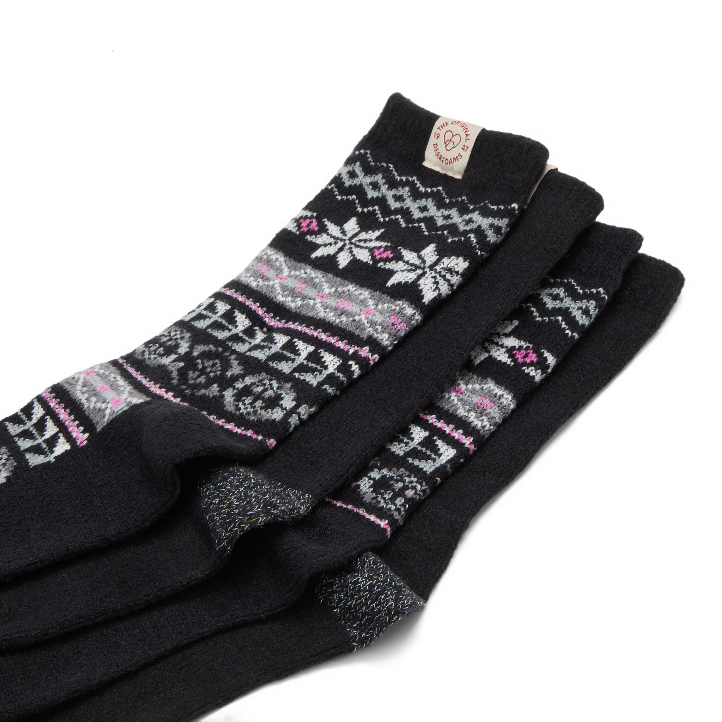 Ladies Fairaisle Crew Socks