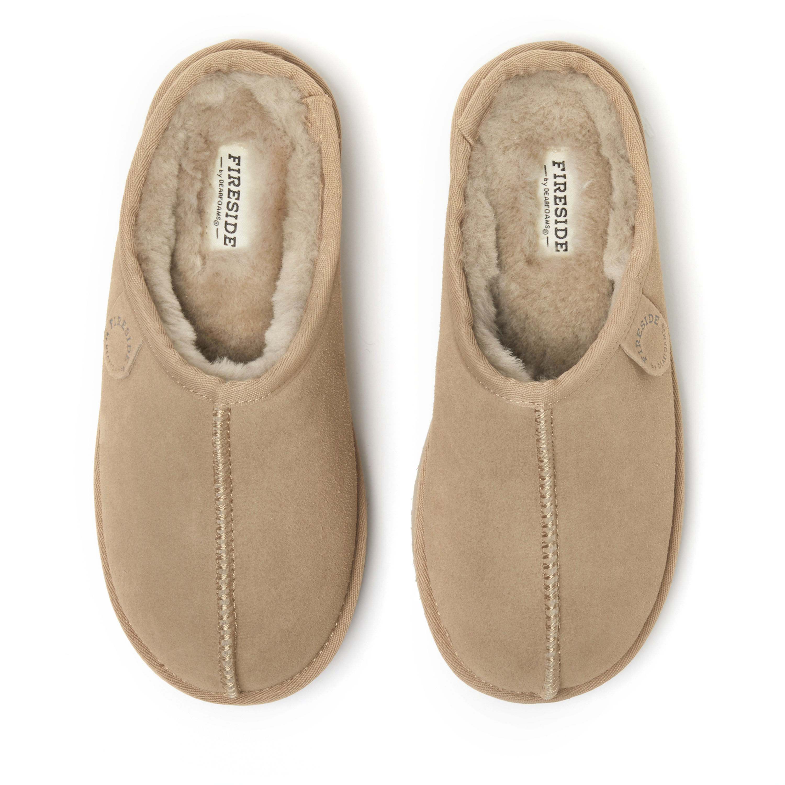 Women's Fireside by Dearfoams Greta Genuine Shearling Clog