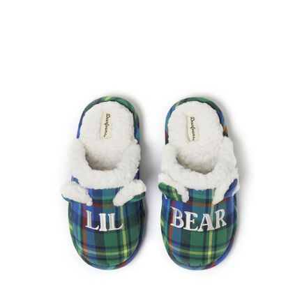 Kids Lil Bear Plaid Scuff