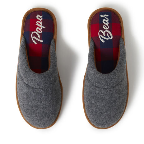 Men's Family Scuff with Papa Bear Embroidery