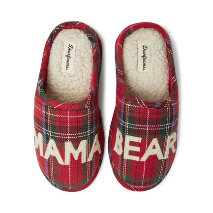 Women's Mama Bear Plaid Clog Slippers