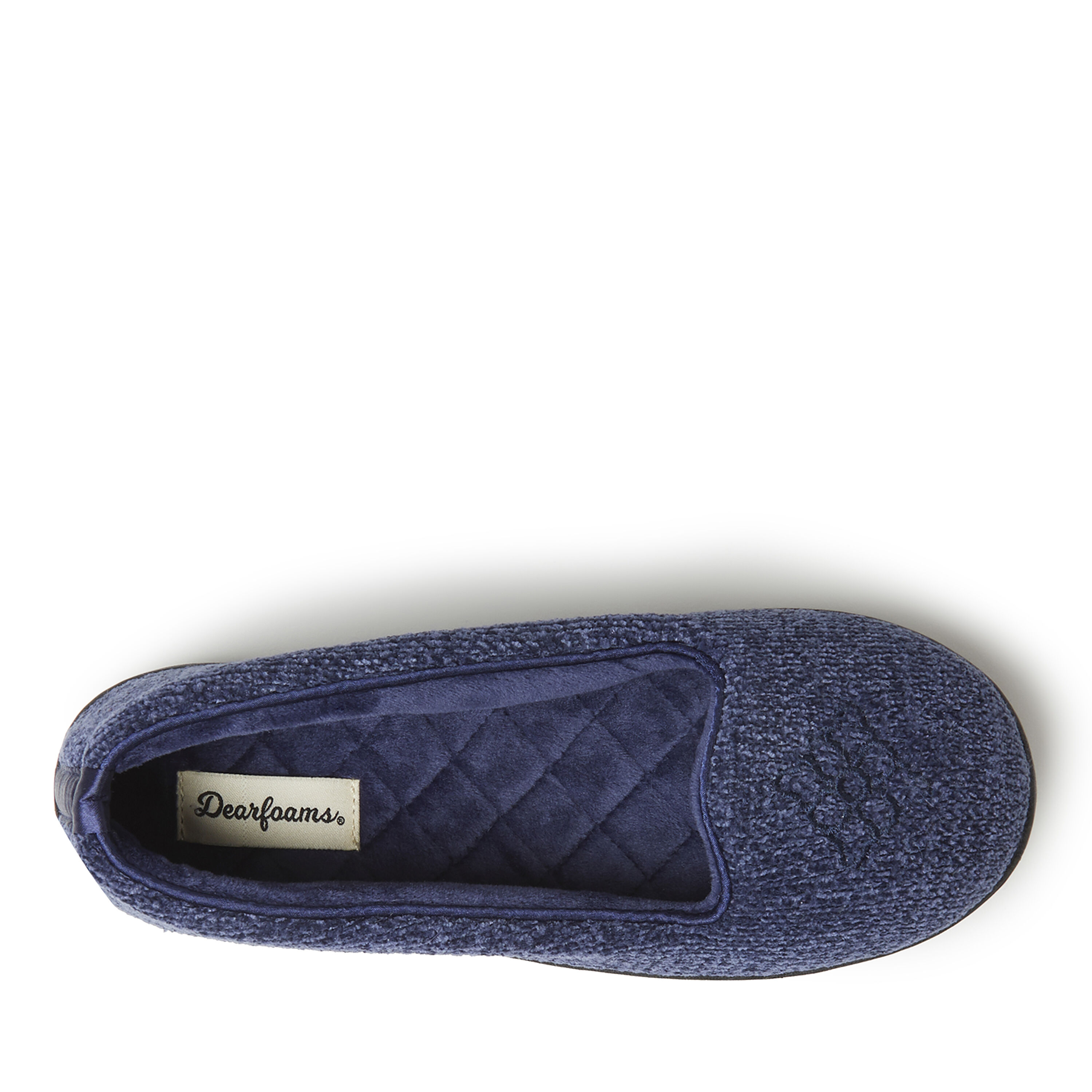 Women's dearfoams chenille clearance closed back slippers