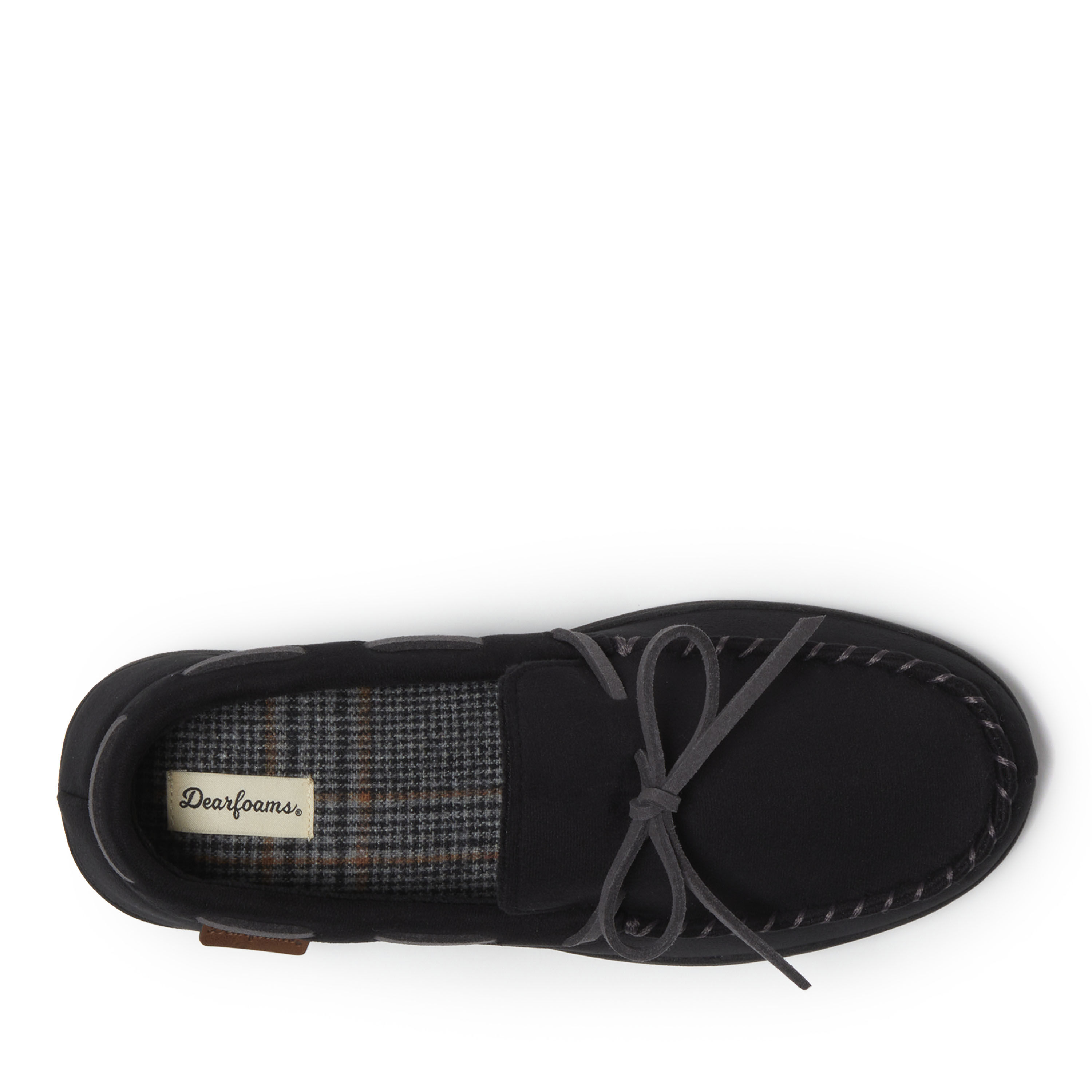 Men's Toby Microsuede Moccasin with Tie and Whipstitch