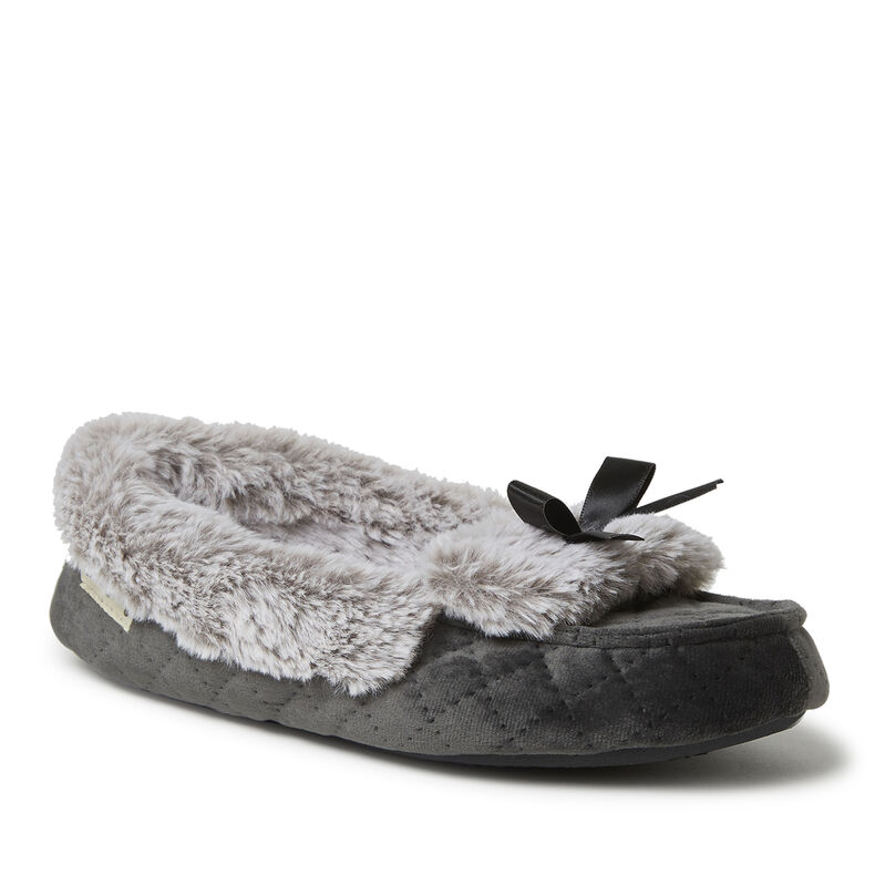 Women's Quilted Velour Moccasin