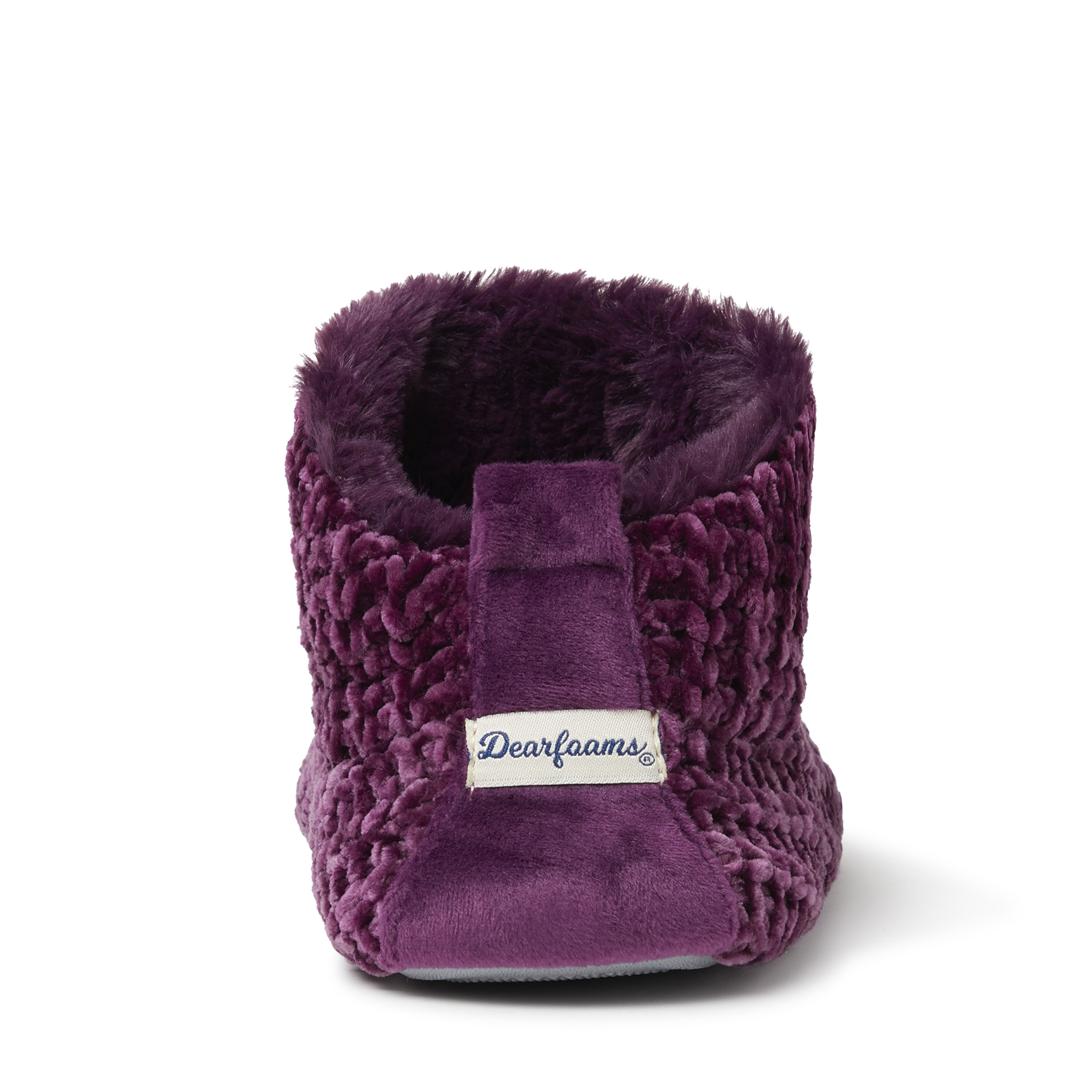 Women's dearfoams chenille knit boot slippers sales