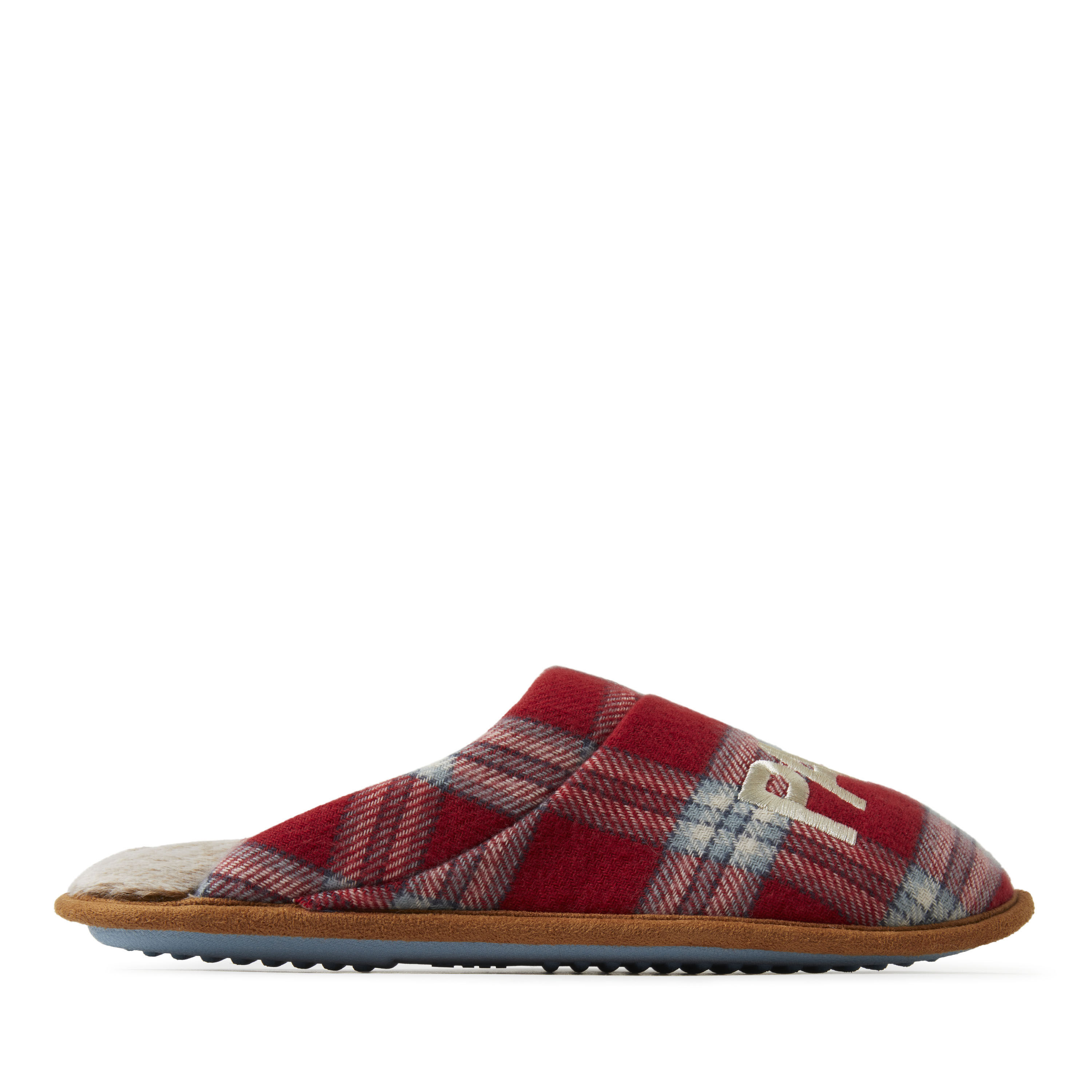 Mens red hotsell plaid slippers