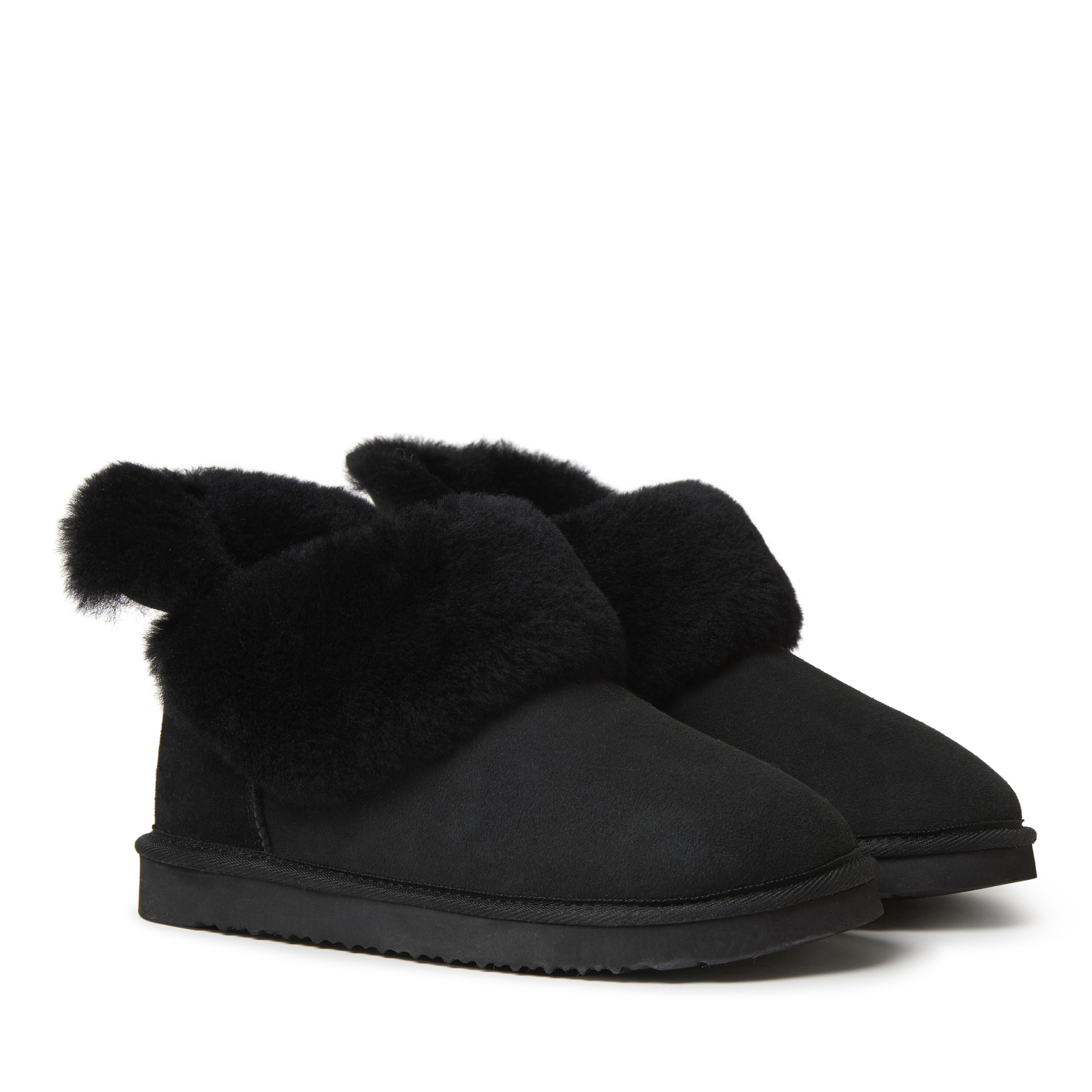 Women's perth genuine best sale shearling foldover boot slipper