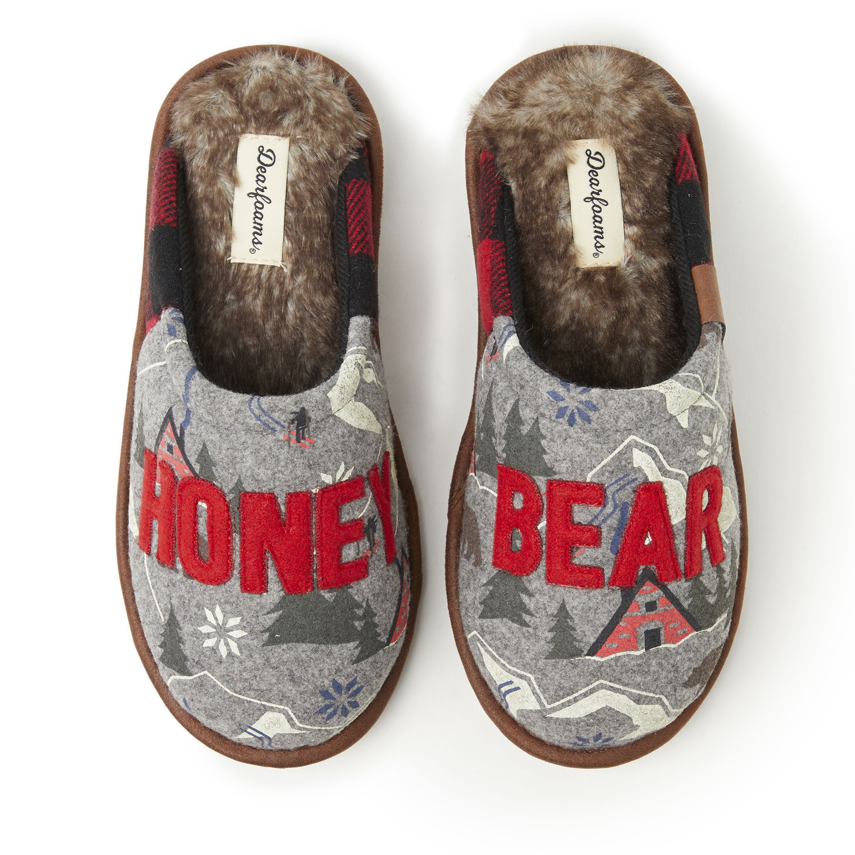 Unisex Family Mood Bear Scuff Slipper