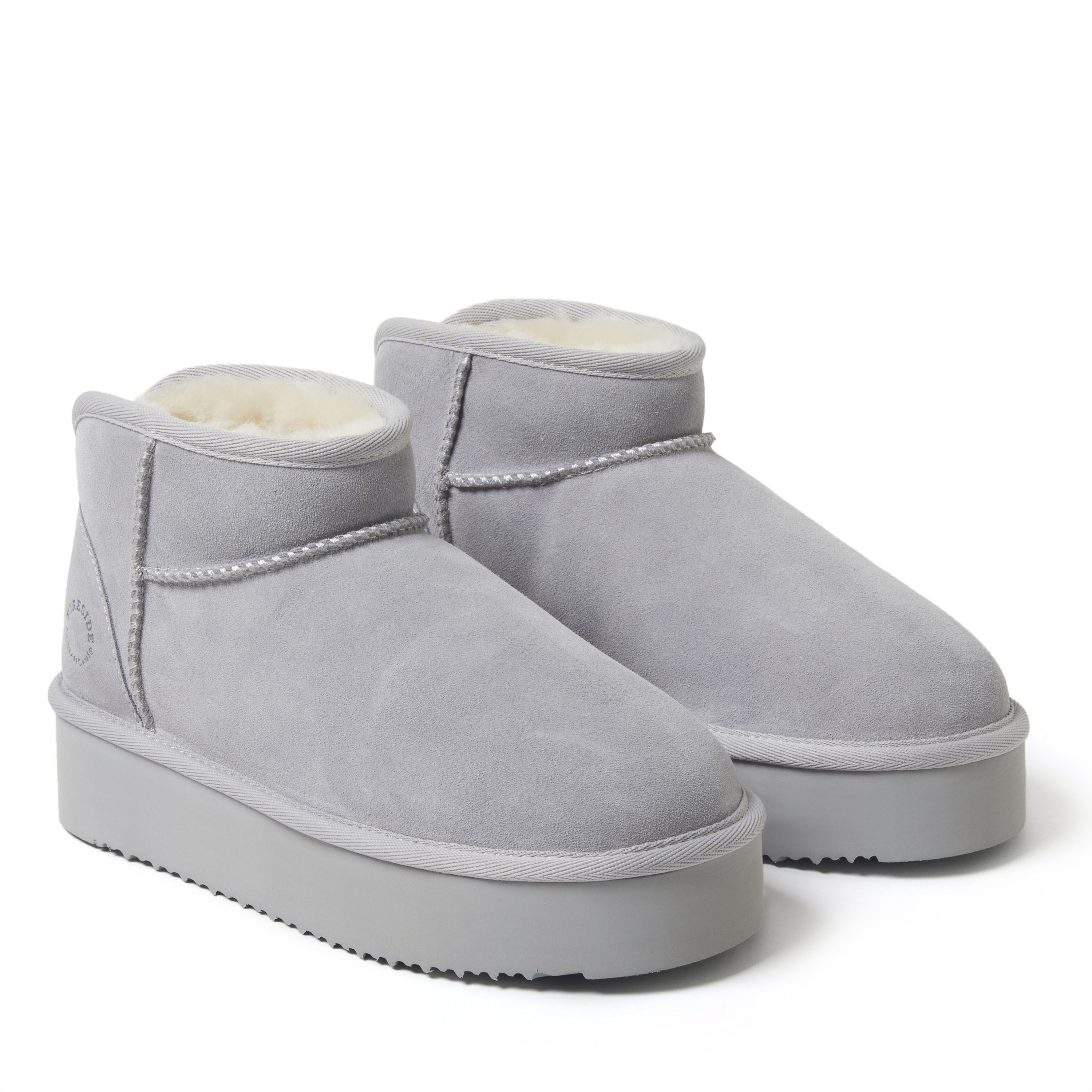 Women's Fireside by Dearfoams Kingston Genuine Shearling Platform Bootie