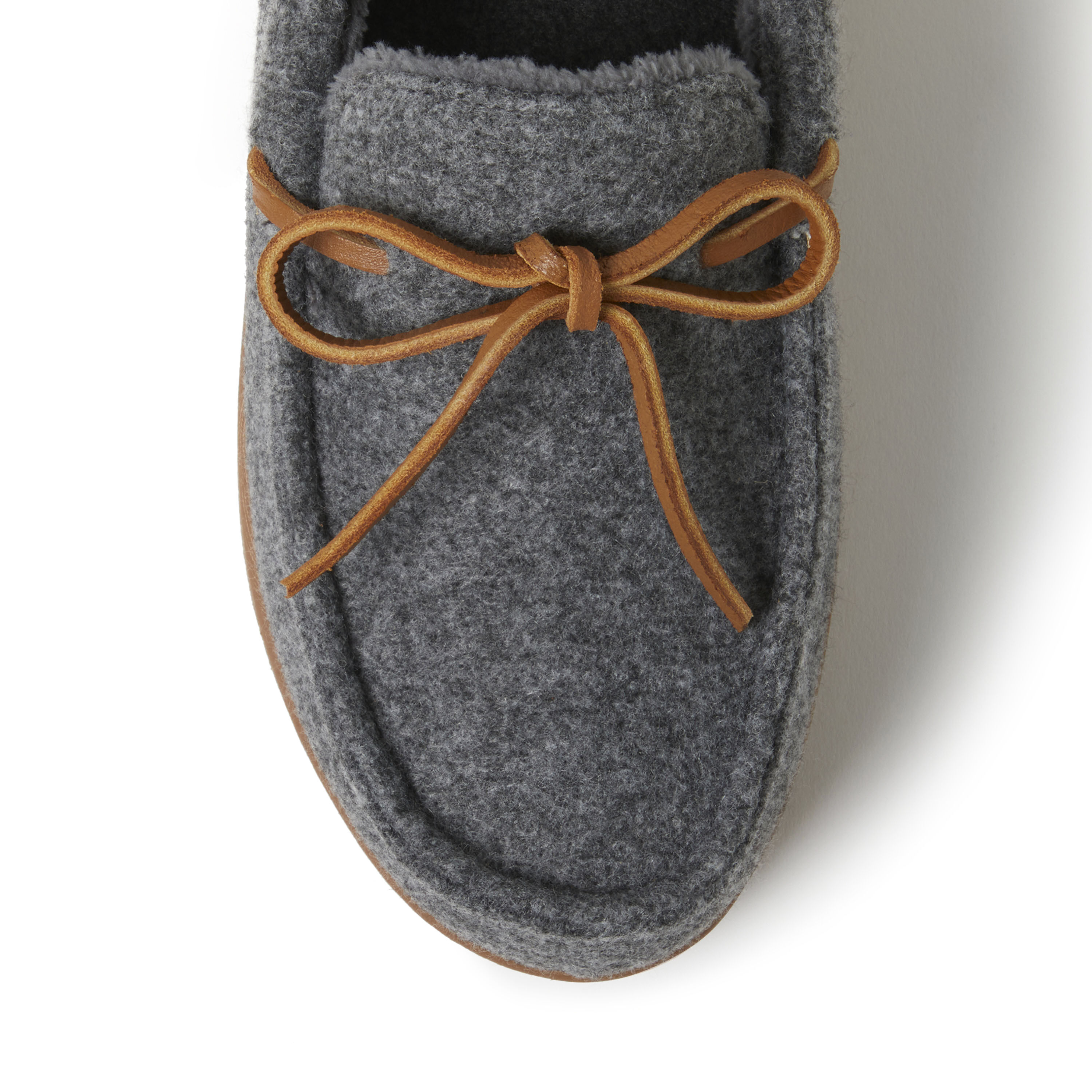 Gray hot sale moccasin slippers