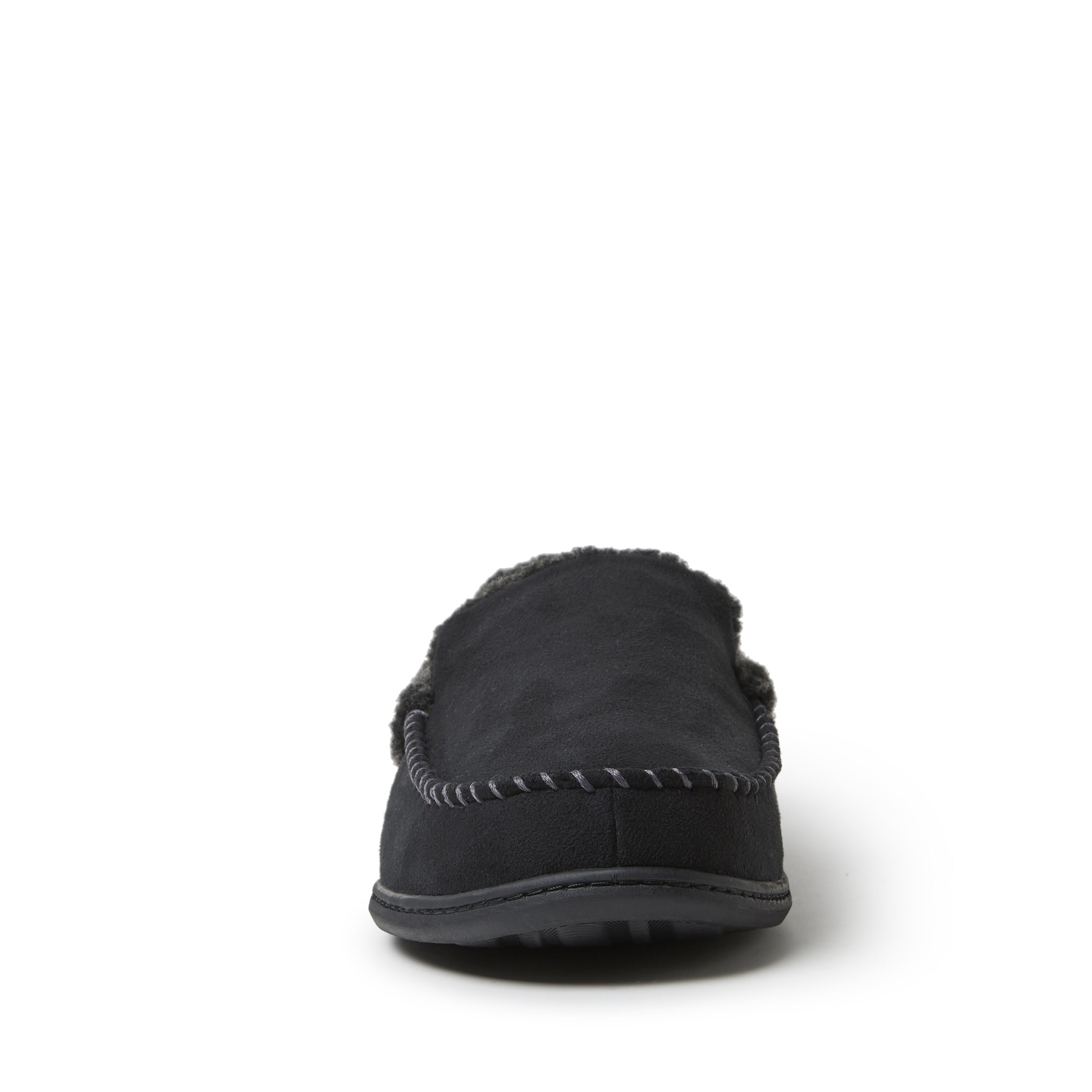 Black moccasin slippers online